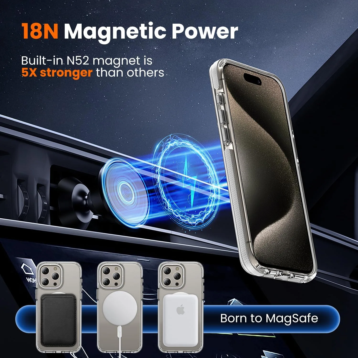 toushion 3 in 1 for iPhone 15 Pro Max Case Clear Bumper