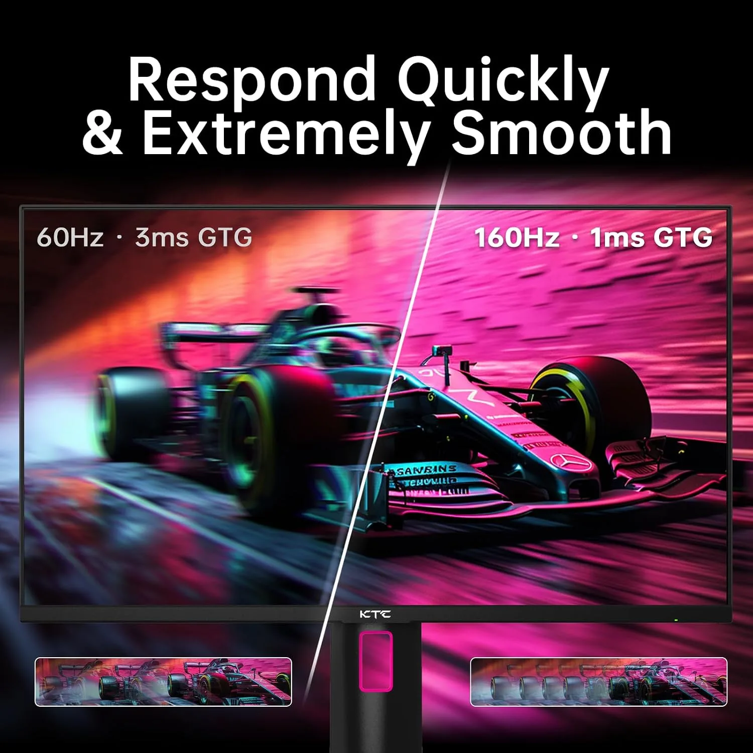 KTC 27 Inch 4K Gaming Monitor, 160Hz UHD Monitor Fast IPS,1ms GTG, H27P22S