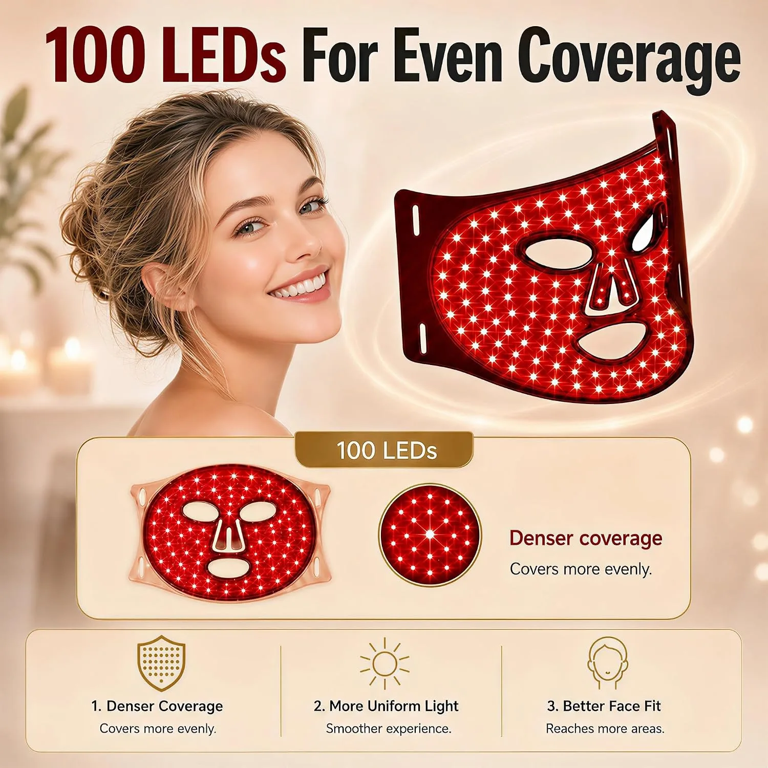 FSA Eligible Items List, LED Red Light Therapy for Face Mask