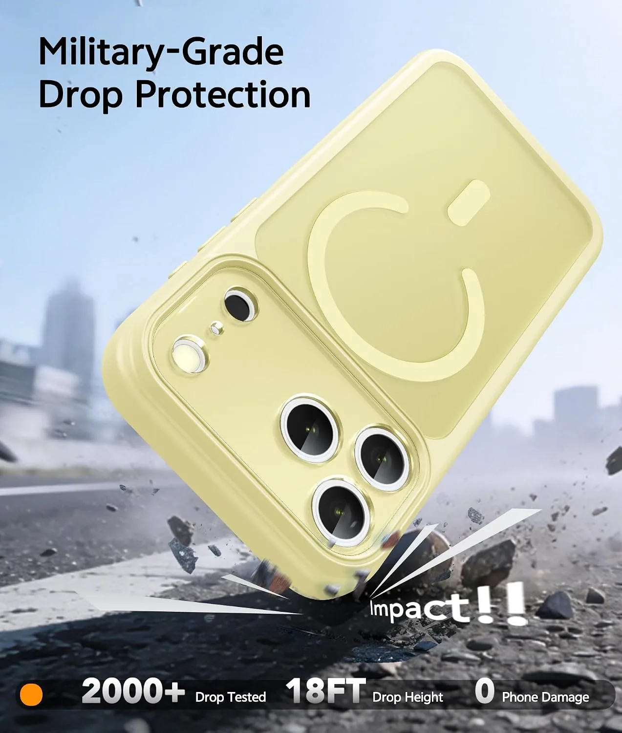 for iPhone 17 Pro Max Case Yellow