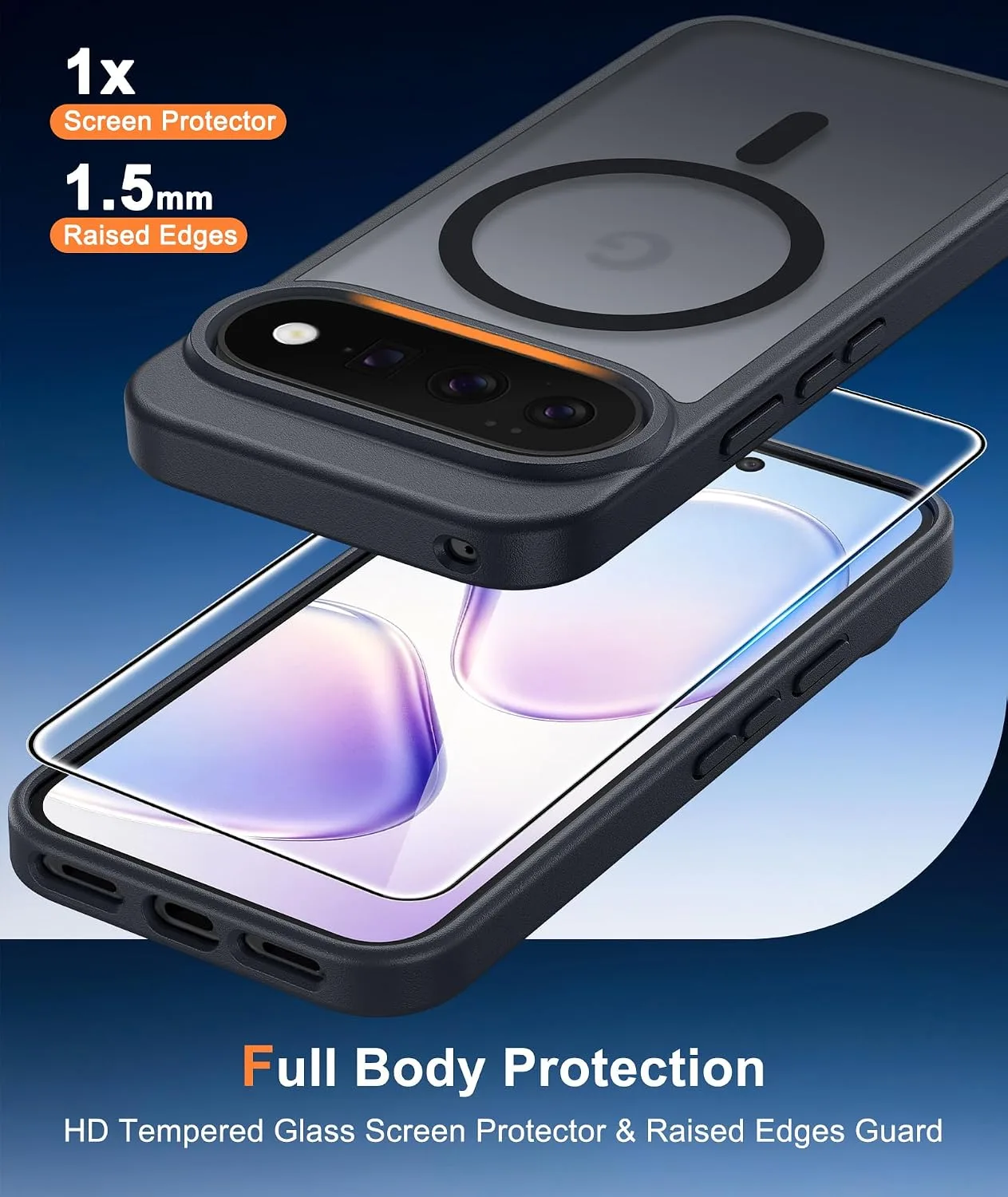 FNTCASE for Google Piexl 11/11 Pro Case Fit for MagSafe Black