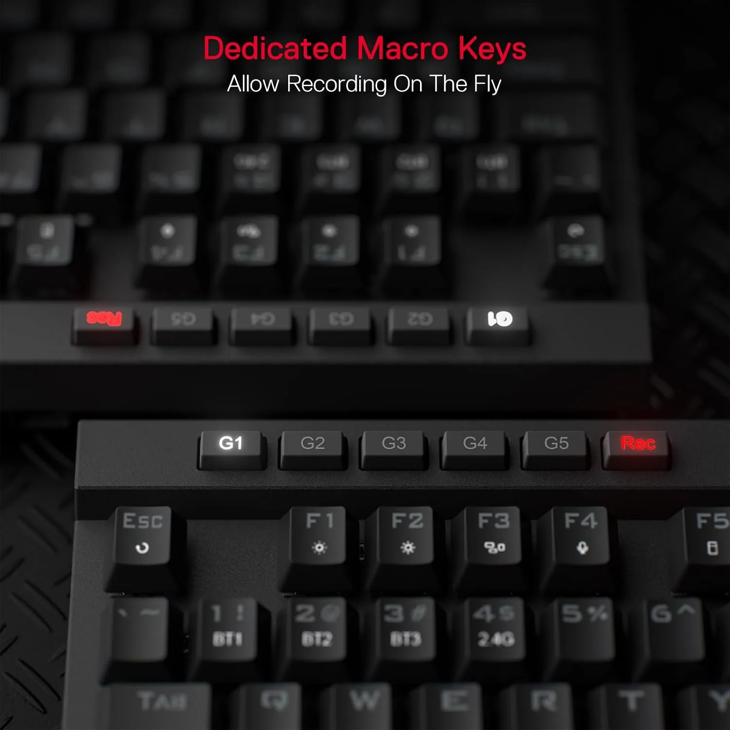 Redragon K580 PRO Wireless RGB Gaming Keyboard, Macro G Keys & Media Wheel