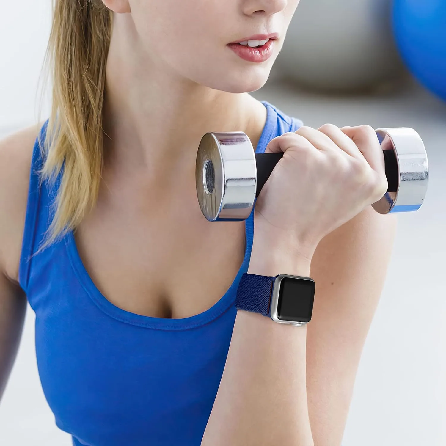 DaQin 3 Pack Stretchy Solo Loop Compatible with Apple Watch Bands Men Women