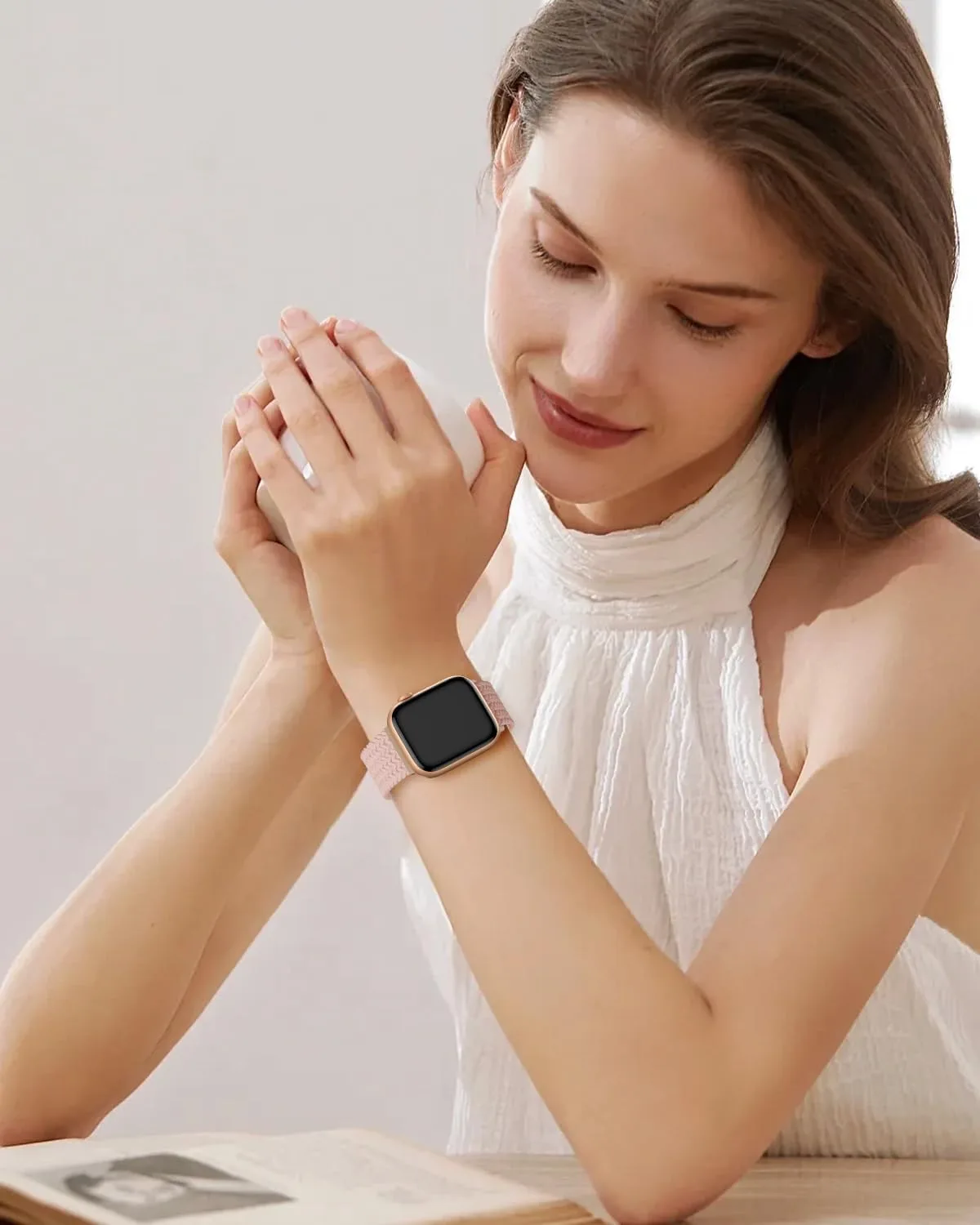 Braided Stretchy Magnetic Sport Band for Apple Watch Bands for Women Men