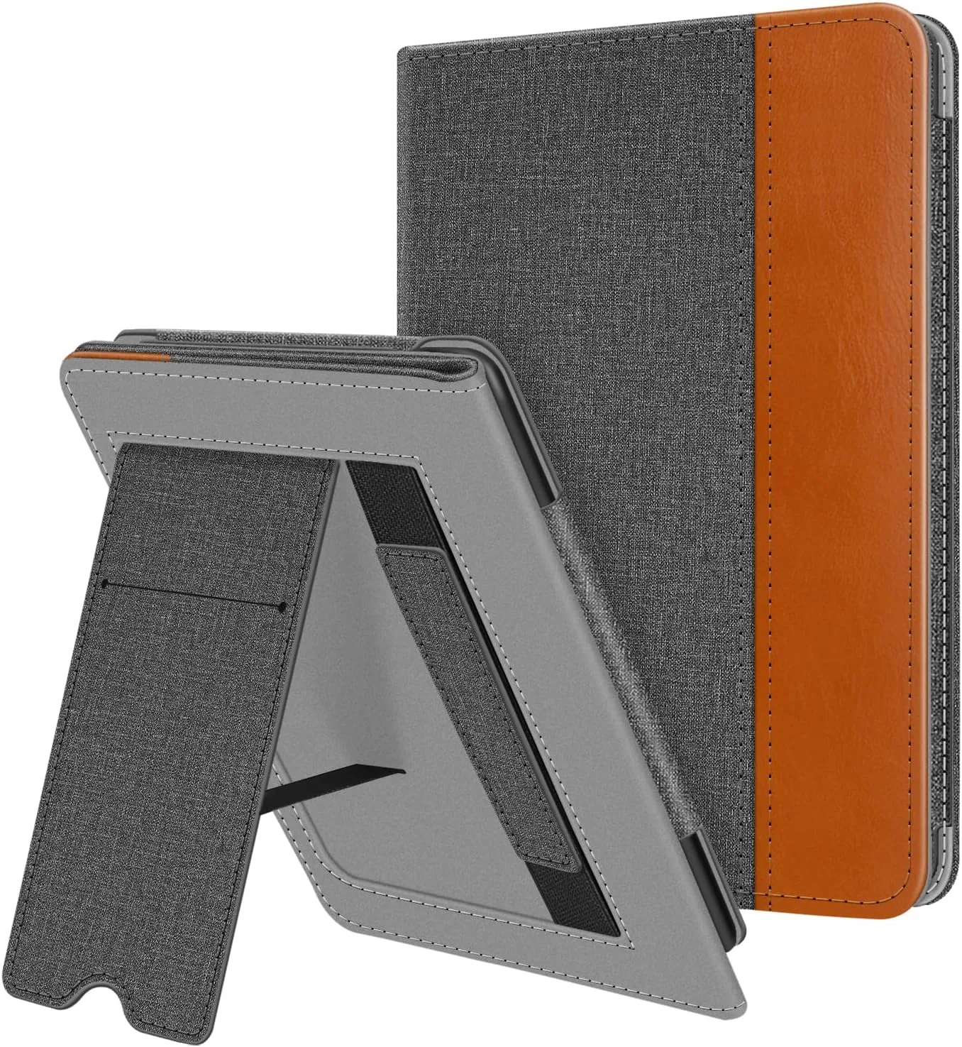 Fintie Stand Case for 6" Kindle 11th Generation 2024/2022, Gray/Brown