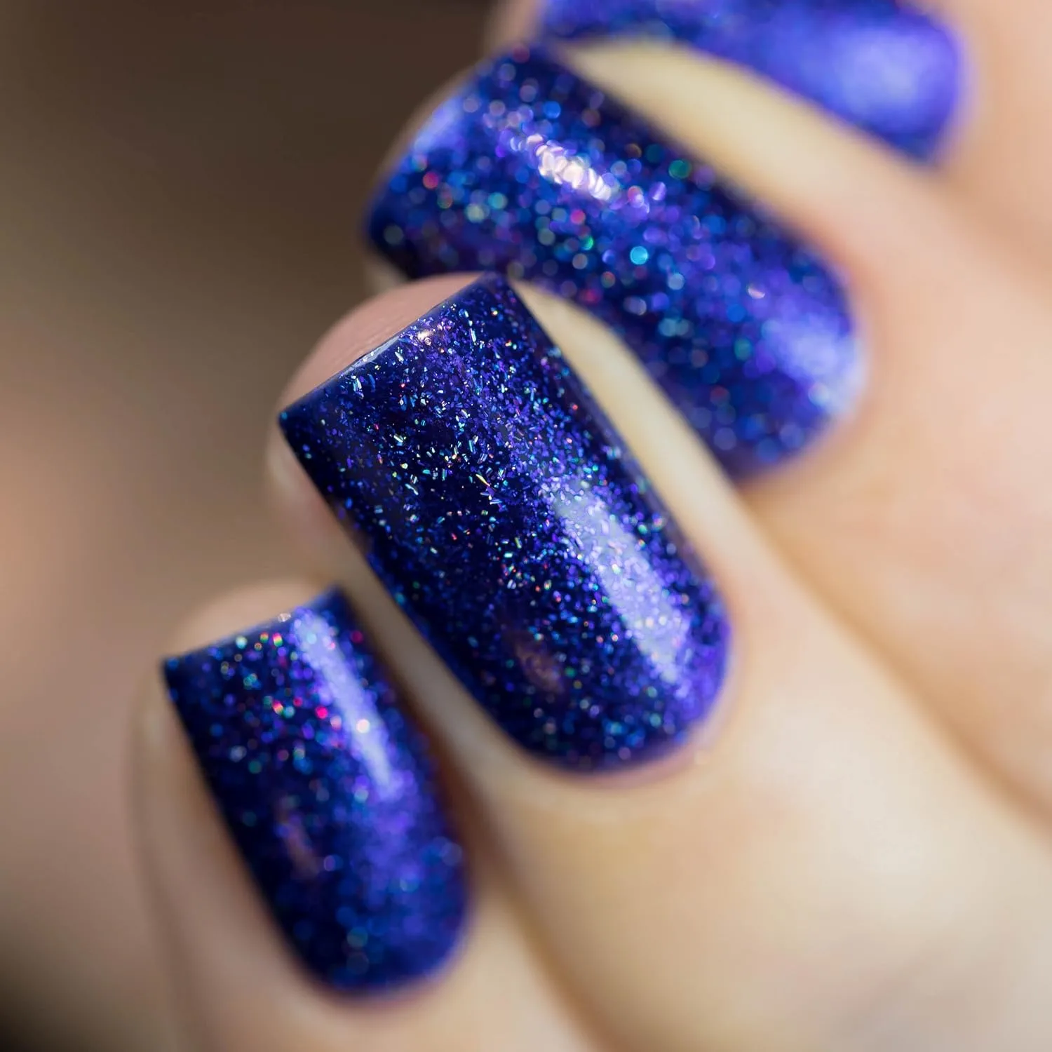 ILNP Downpour - Bold Indigo Blue Holographic Nail Polish