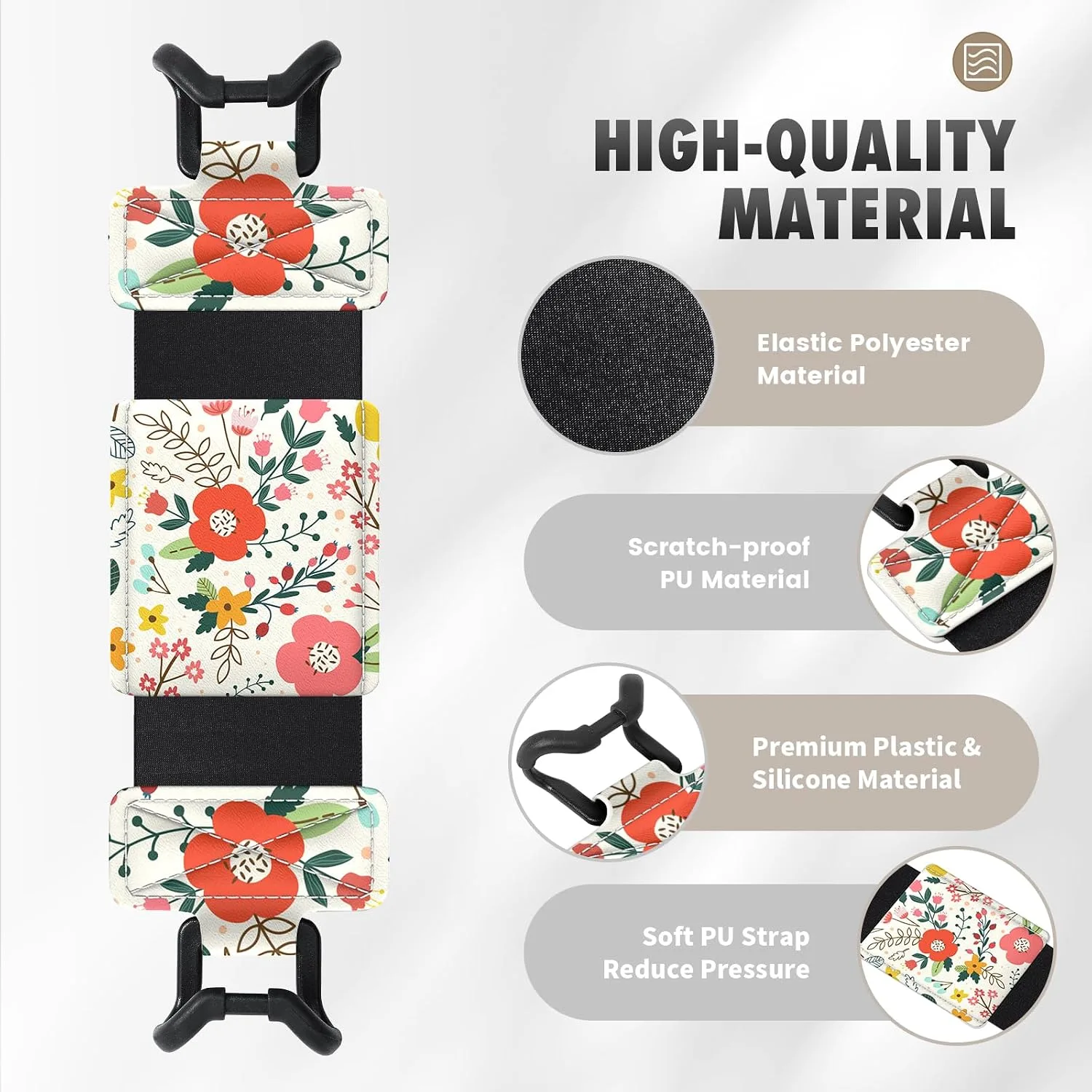 MoKo Soft Hand Strap for 6-8" Kindle eReaders Fire Tablet, Full Flowers