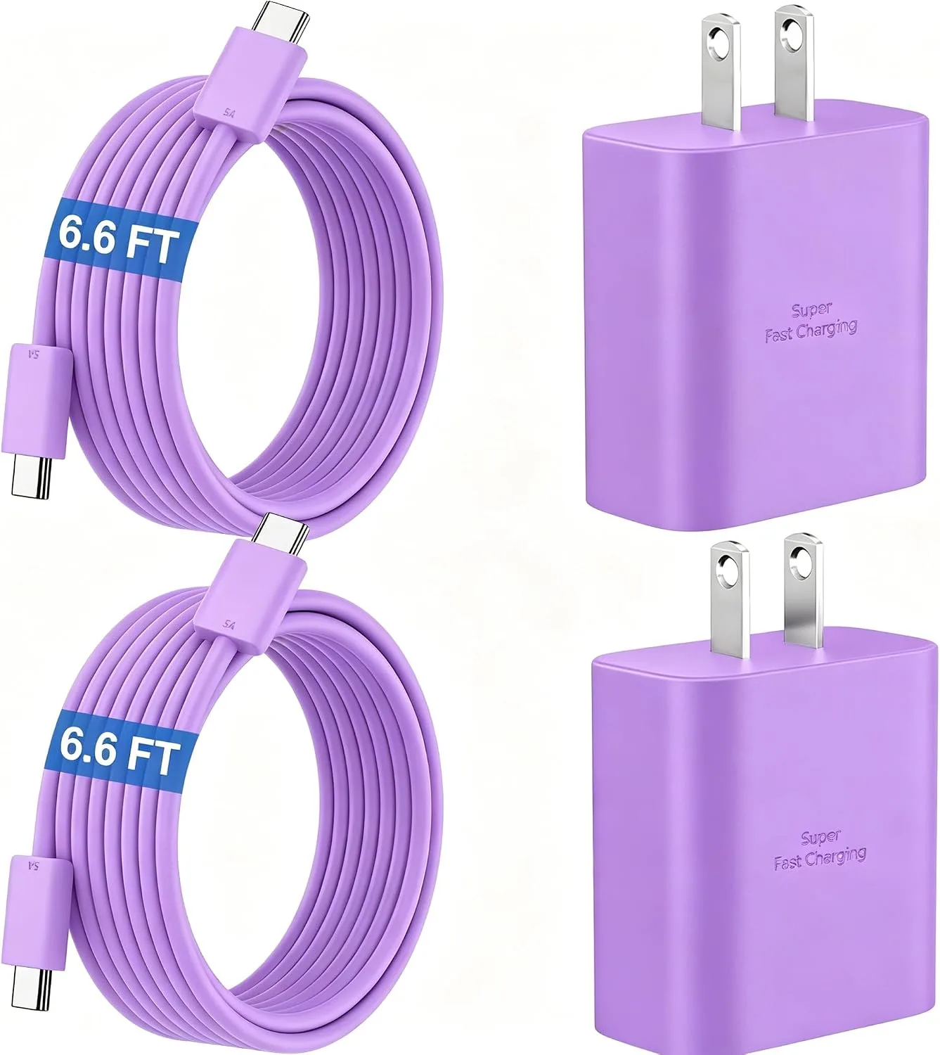 45W Super Fast USB C Android Type C Phone Charger Fast Charging 6.6FT Cord