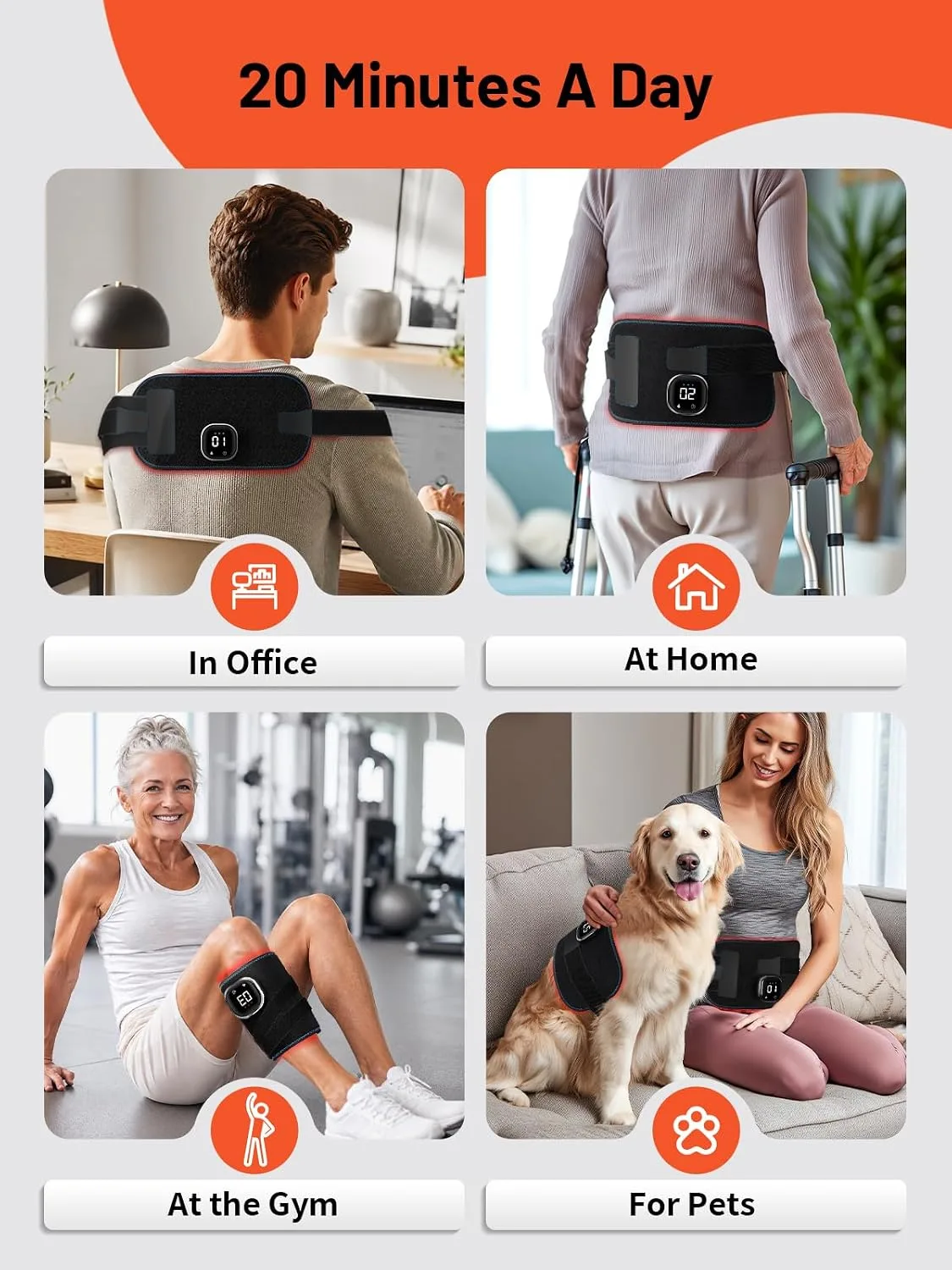 Red Light Therapy Pad with 5 Modes & 3000mAh Cord-Free Controller, 15"x7.1" Infrared Light Wrap, 3-in-1 660nm & 850nm LED for Back, Waist, Shoulder, Knee, Leg, Muscle, Color: Blue