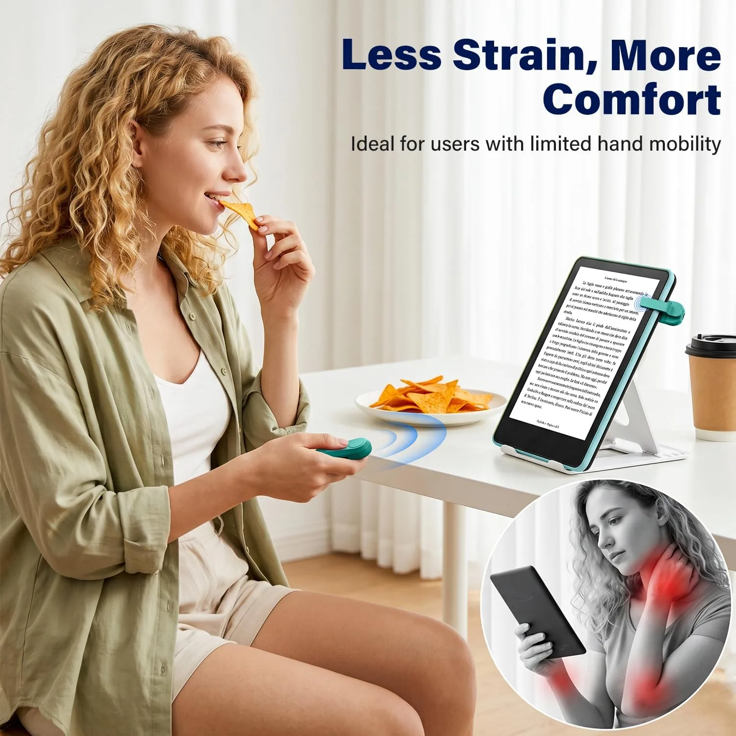 Page Turner for Kindle Remote Control for iPhone iPad Tablets eReaders