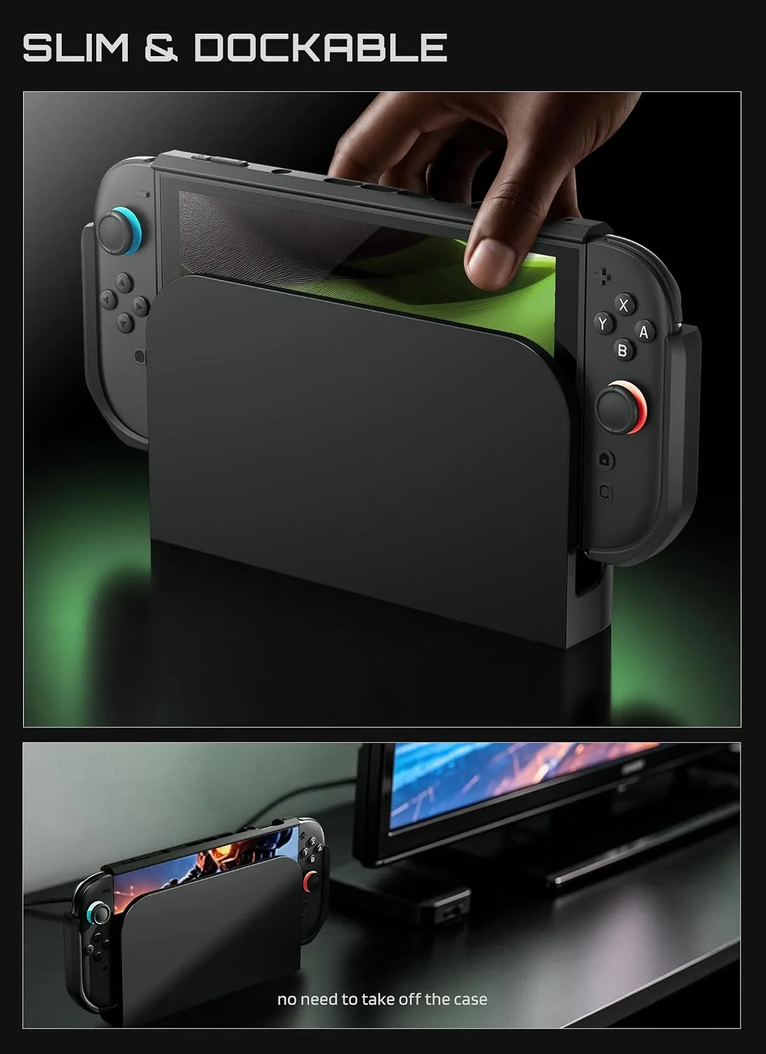 SUPCASE for Nintendo Switch 2 Case 2025, Joy Con Remove Friendly, Green