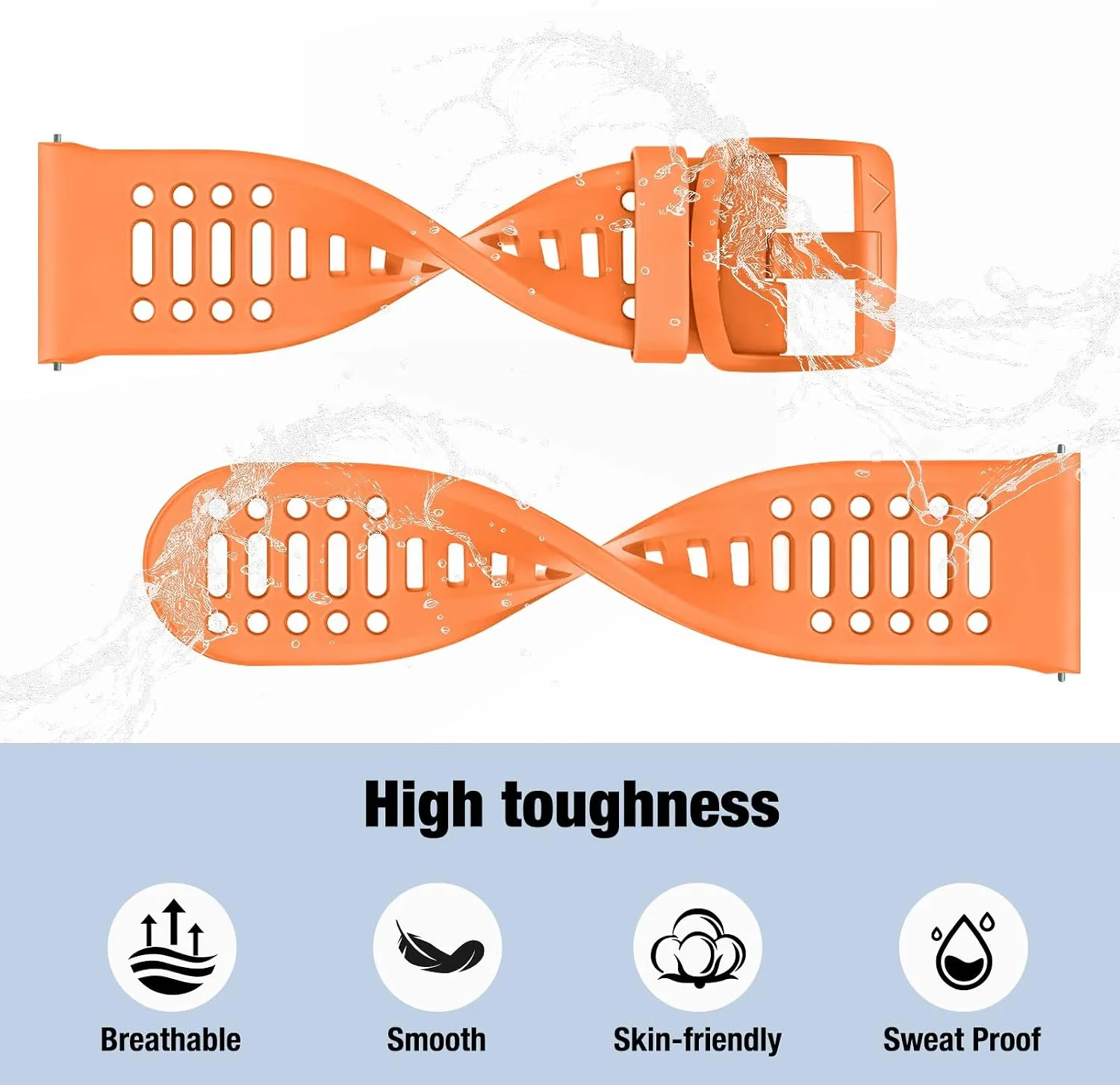 Watch Band for COROS PACE 3/PACE Pro/APEX 2 Pro/APEX Pro/APEX 46mm, 22mm Quick Release Silicone Replacement Band