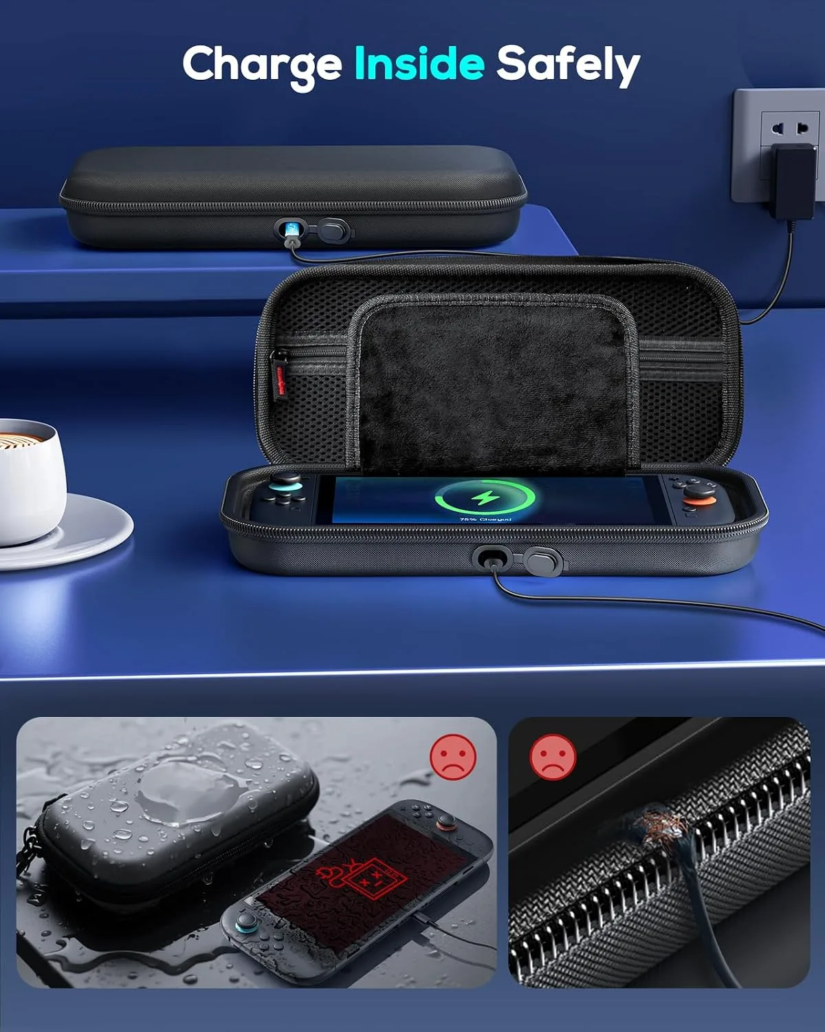 Auarte [Charge Inside] Switch 2 Carrying Case for Nintendo Switch 2 Console