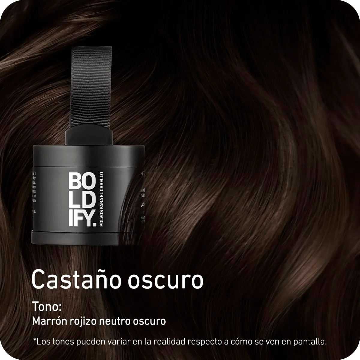 Boldify Hairline Powder, Root Touch Up Hair Color Dark Brown 4g