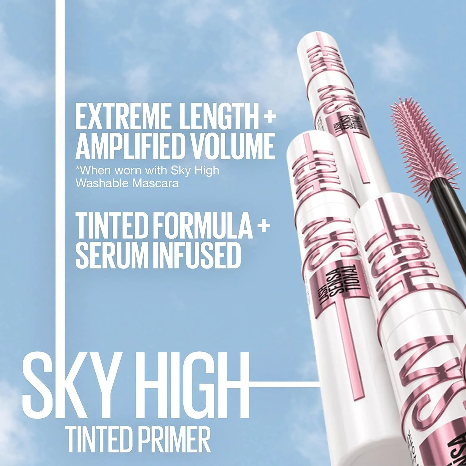 Maybelline Lash Sensational Sky High Mascara, Volumizing, Soft Black