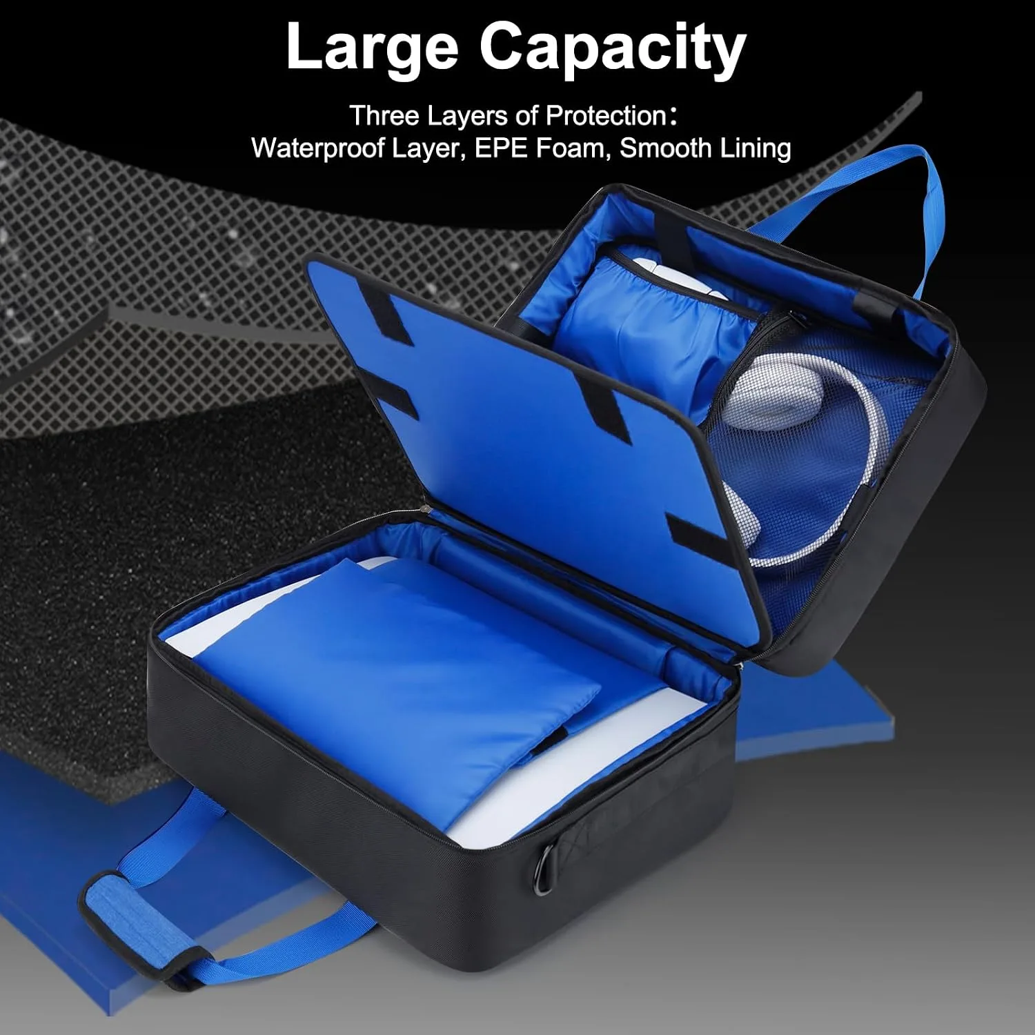 GDNasist Carrying Case Compatible with PS5/PS5 Pro/PS5 Slim