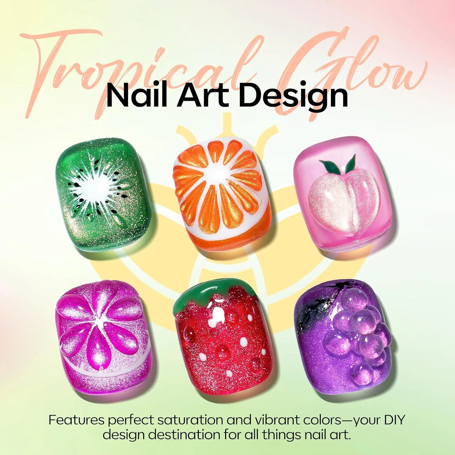 modelones Cat Eye Gel Nail Polish Set Neon 6Colors Red Hot Pink Green