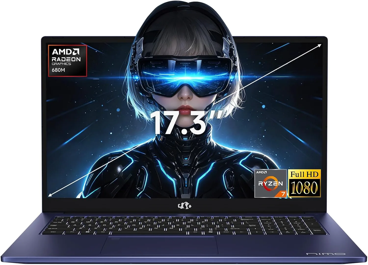 Laptop Nimo 17.3" AMD Ryzen 7 7735HS 16GB DDR5 1TB SSD Radeon 680M