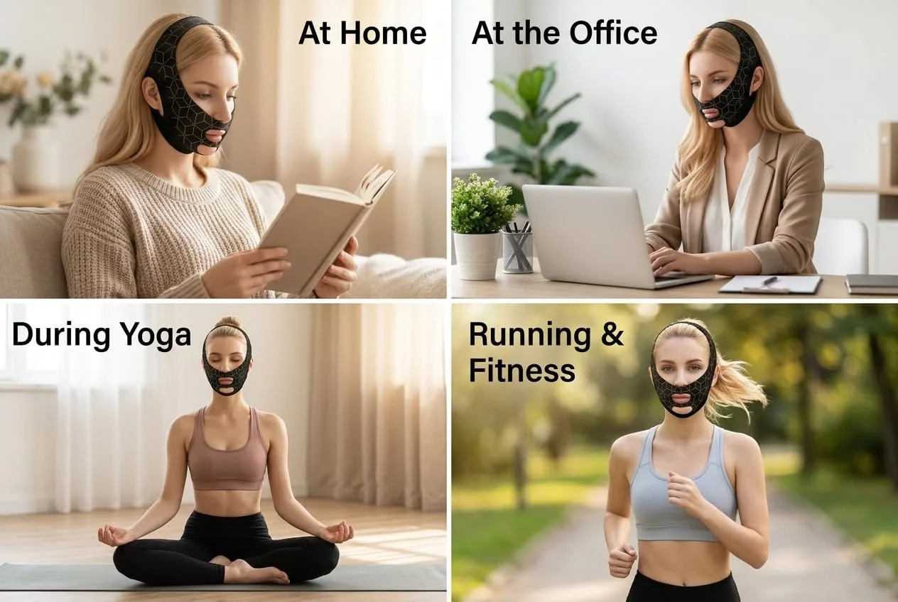 Reusable Double Chin Reducer Strap | V Line Face Lifting Chin Strap for Women, Sleep & CPAP Use