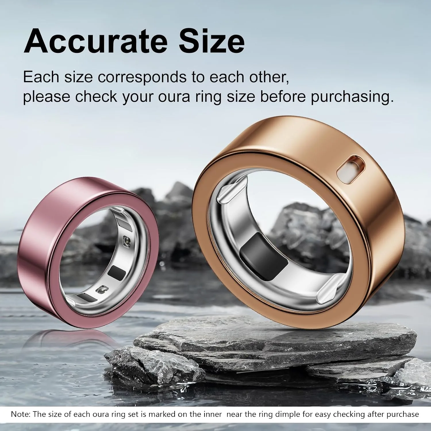 5 Pack Covers Compatible with Oura Ring 4/Oura Ring 3-Size 8