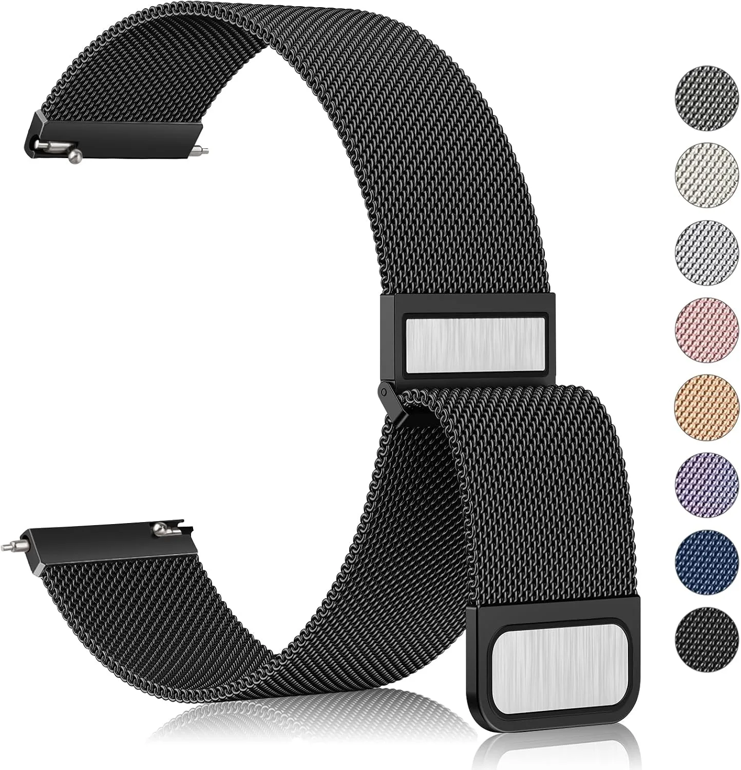 Metal Bands Compatible with IDW13,IDW16,IDW19 Smartwatch Bands, 22mm Stainless Steel Metal Replacement Strap for Fitpolo IDW13/Woneligo W13 Smartwatch Bands,ENOMIR/TOOBUR/MILOUZ/Gydom/Faweio/Veryfit IDW19 Smartwatch Bands