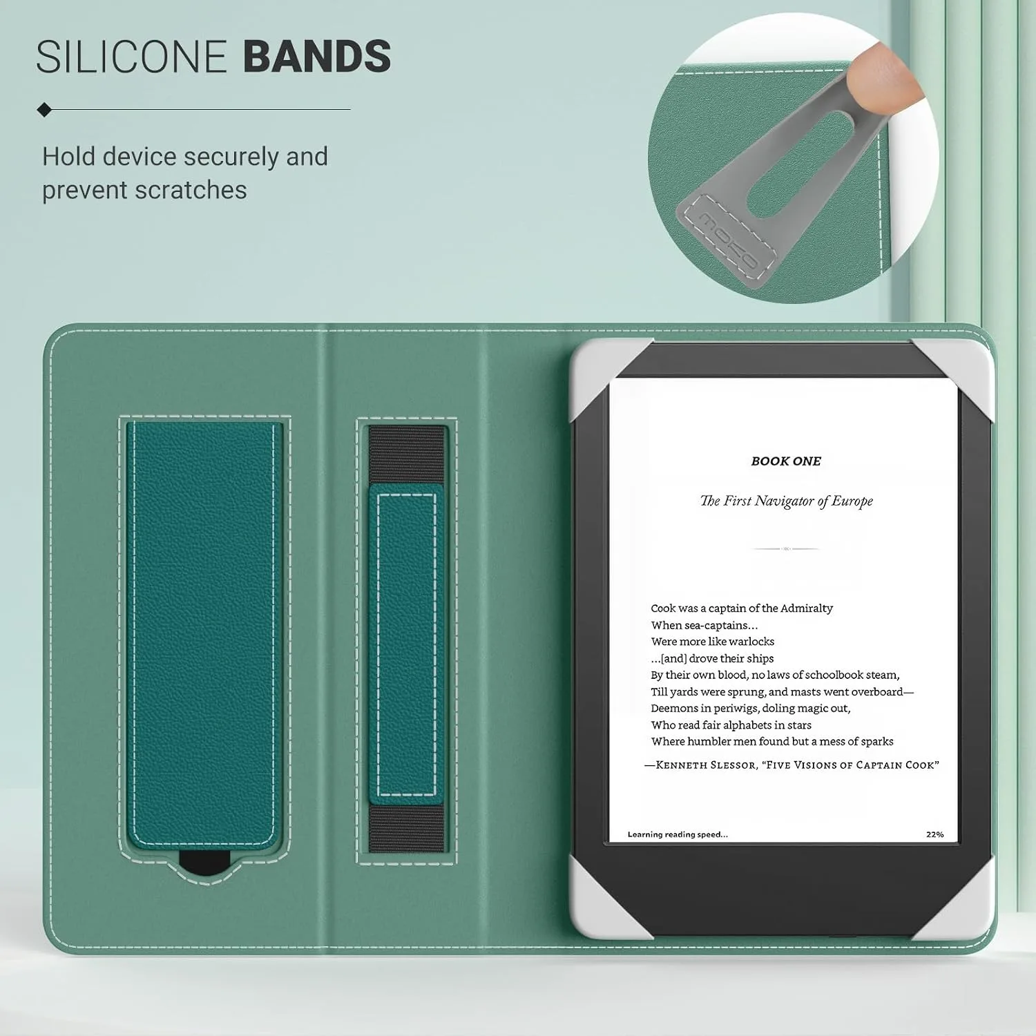 Moko Universal Case for 6 inch eReaders&Tablets, Jade Green