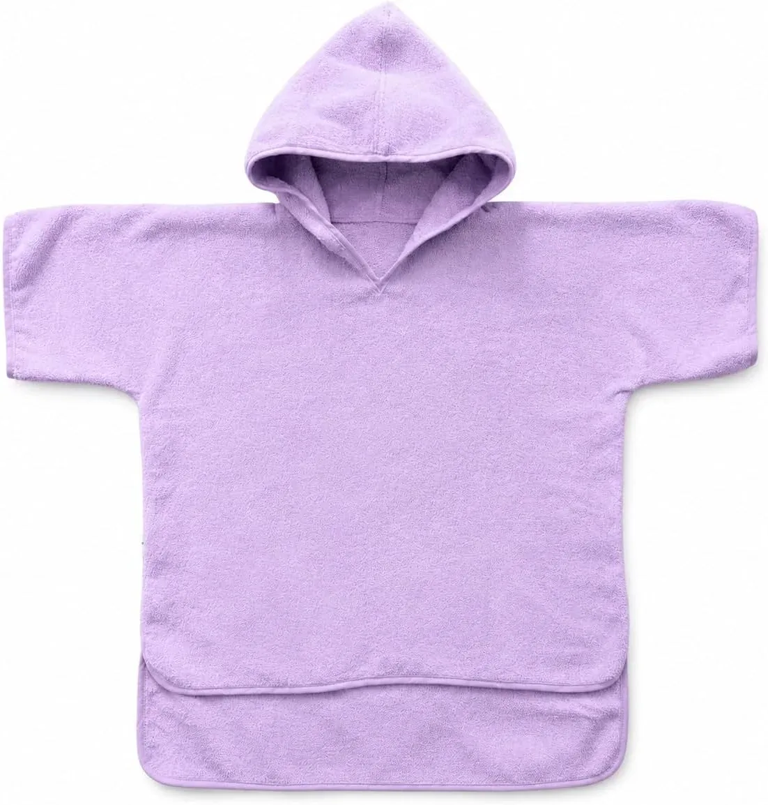 Toalla Poncho con Capucha Odaaa para Bebé Talla 2-3T Algodón Orgánico Lila Suave