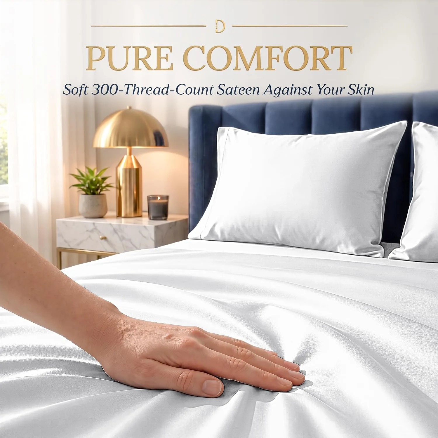 DECOLURE 100% Viscose from Bamboo Sheets Twin Size | 3 Pc Cooling Bed Set