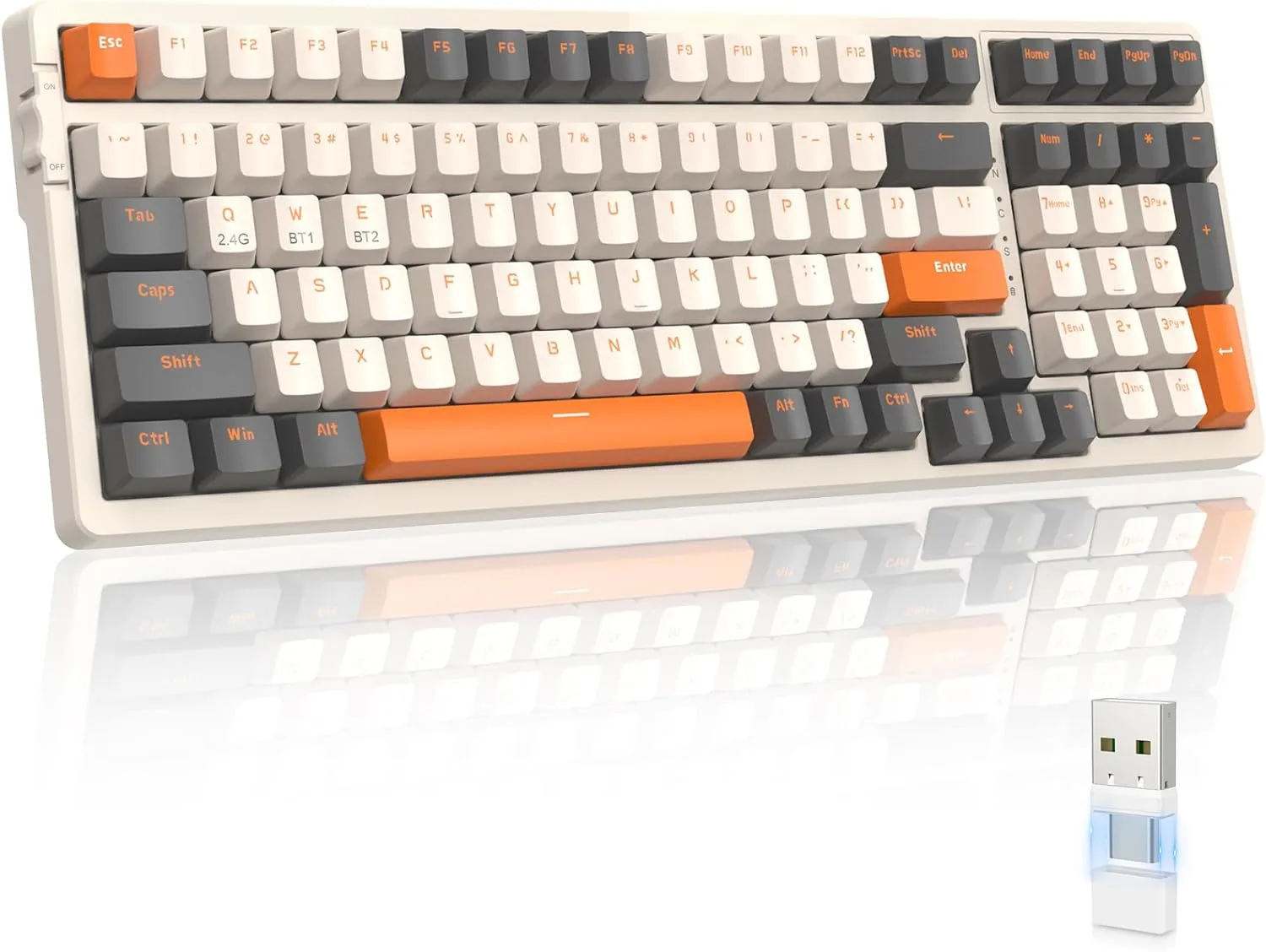 Teclado Gamer Magic-refiner RK96 Mecánico Inalámbrico 100 Teclas