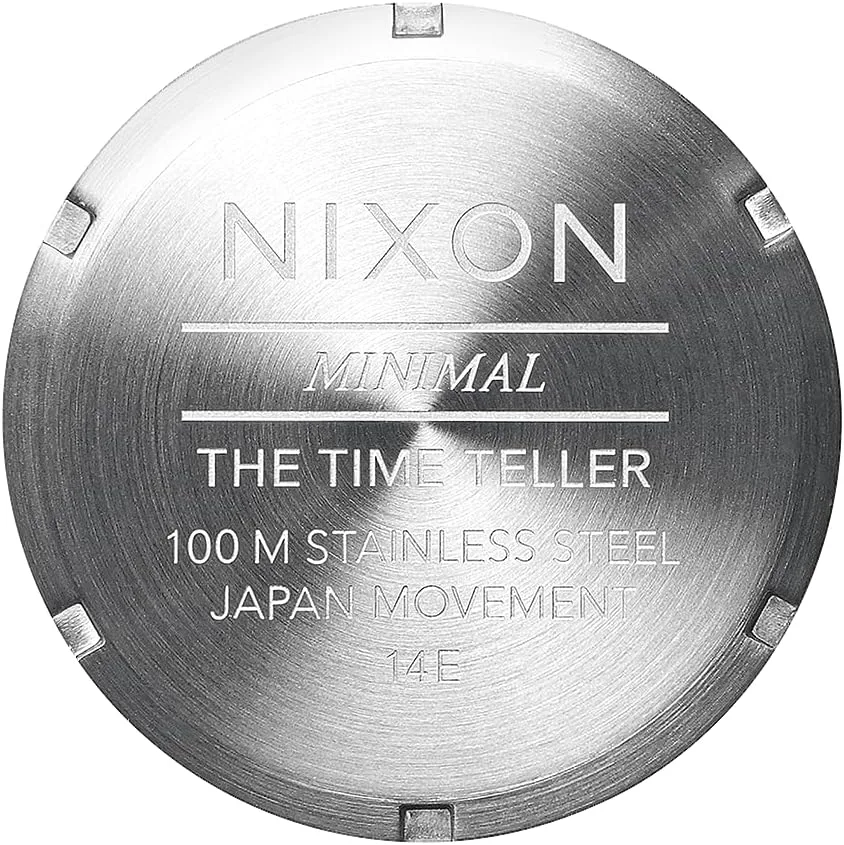 NIXON Time Teller A045 - 100m Water Resistant Men's Analog Fashion Watch (37mm Watch Face, 19.5mm-18mm Stainless Steel Band)