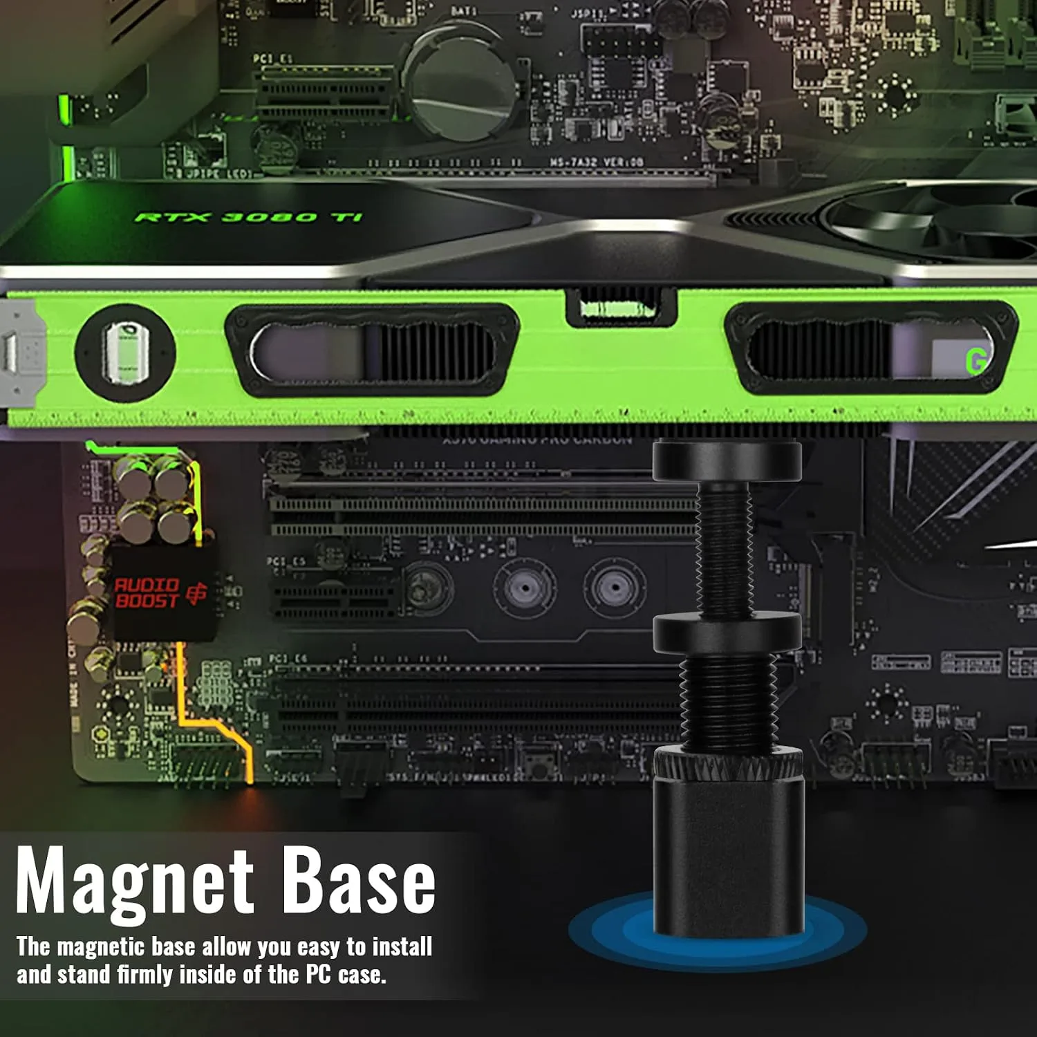 TEAMOLA Short GPU Support Bracket - Adjustable GPU Anti-Sag Stand GPU Mount