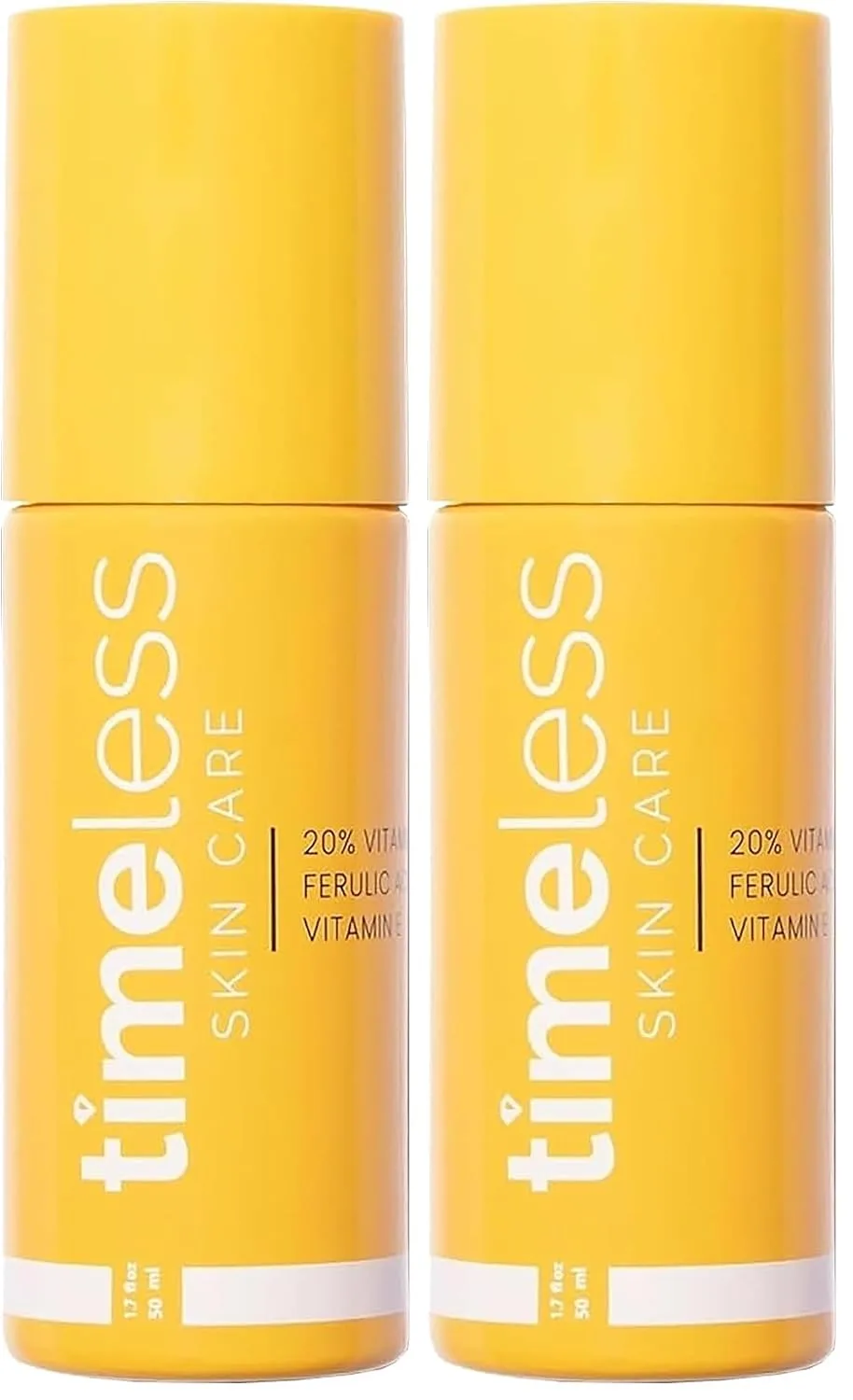 Timeless Skin Care Vitamin C Serum with Vitamin E & Ferulic Acid - Brightening Serum - for Oily & Dry Skin - Fragrance-Free - 1.7 oz (Pack of 2)