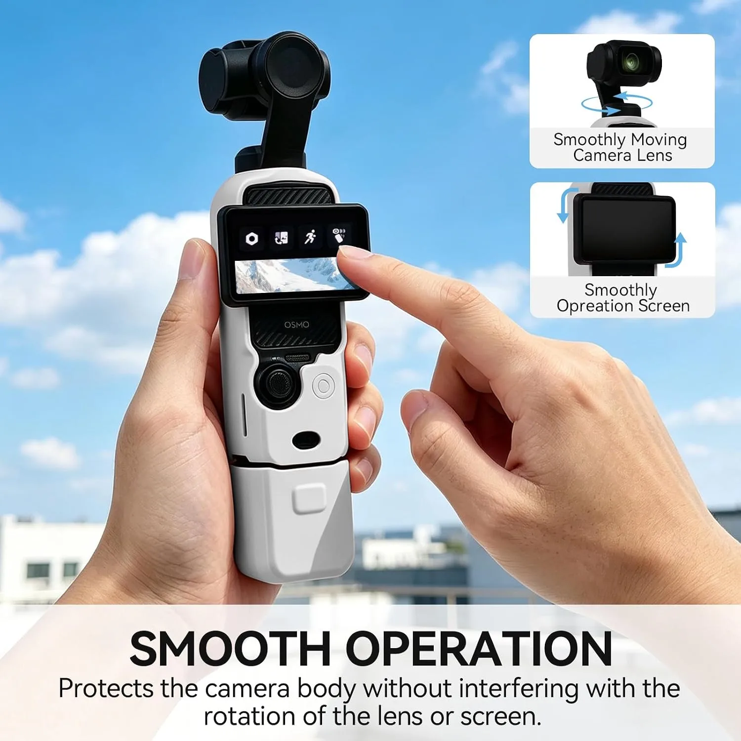 Protective Case for DJI Osmo Pocket 3/Xtra Muse Camera(Gray)