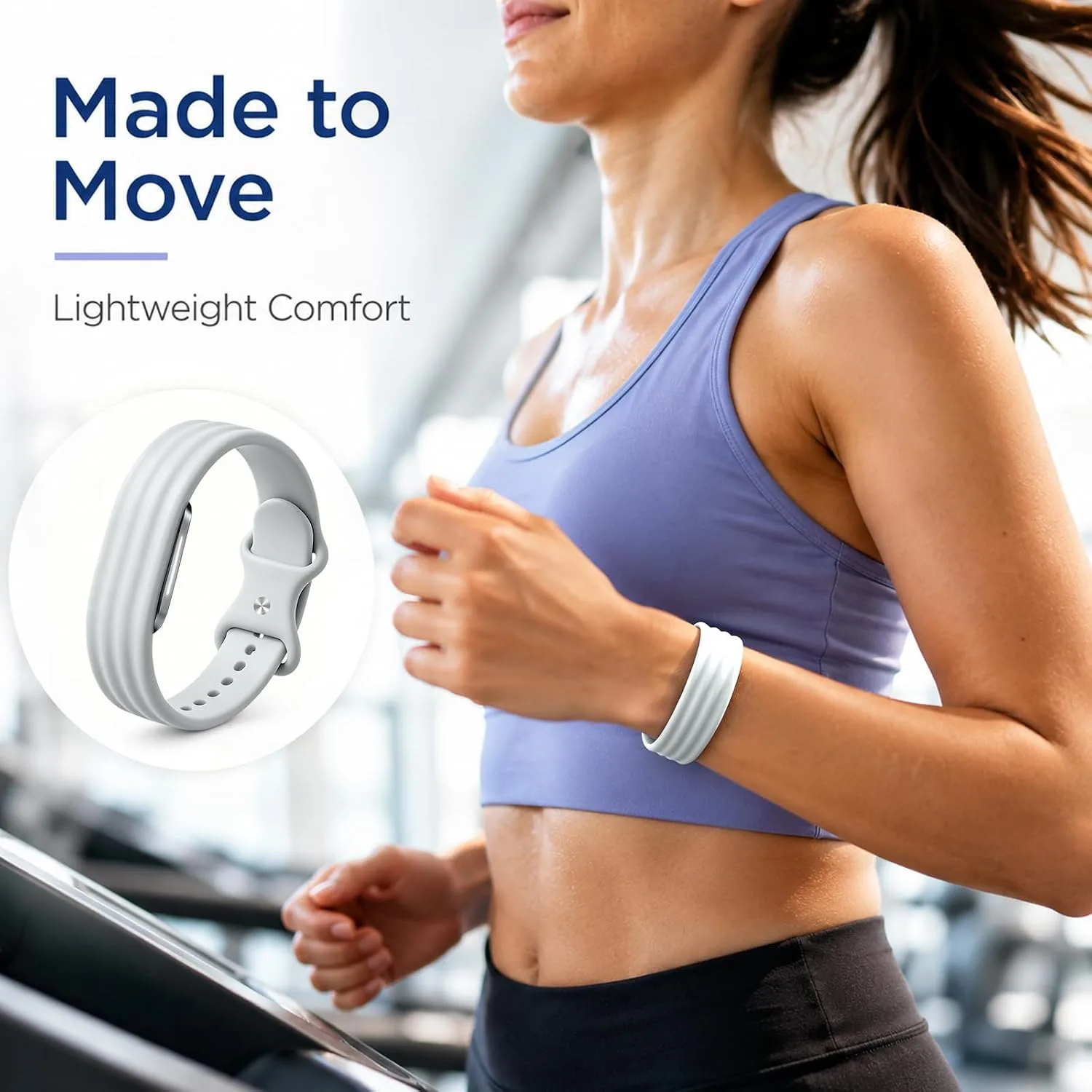 3 Pack Silicone Sport Band Compatible with Hume Band 2.0 Fitness Tracker,Soft Silicone Replacement Adjustable Sweatproof Wristband for Hume 2.0 Band, Running, Workout & Daily Wear for Women Men