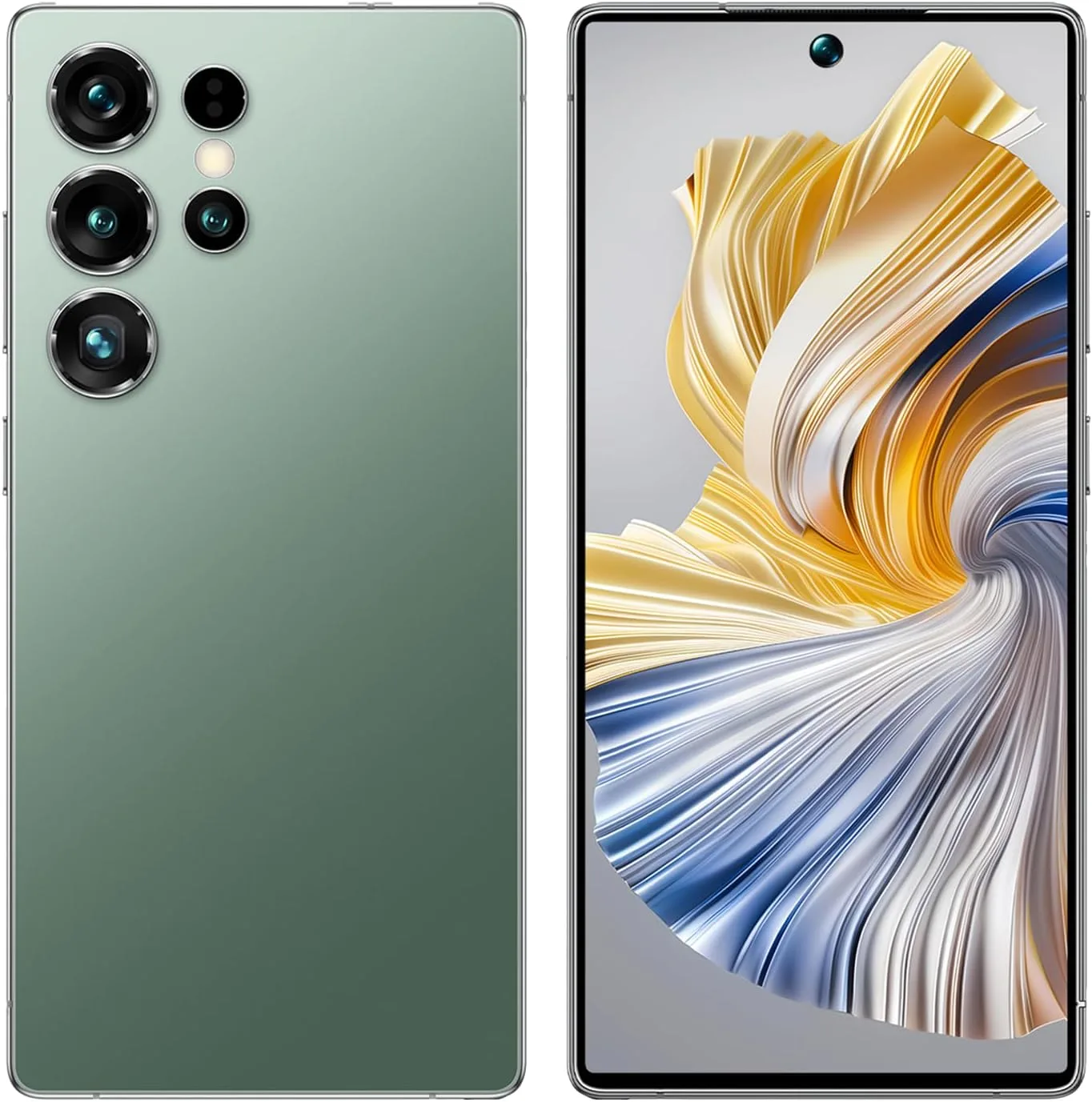 4G Smartphone Unlocked, 6.6" HD+ Display, 4GB+32GB Expandable to 256GB, Android 12, Dual Camera Dual SIM, Long Battery Life, Face ID, OTG, Type-C (Blackish Green)
