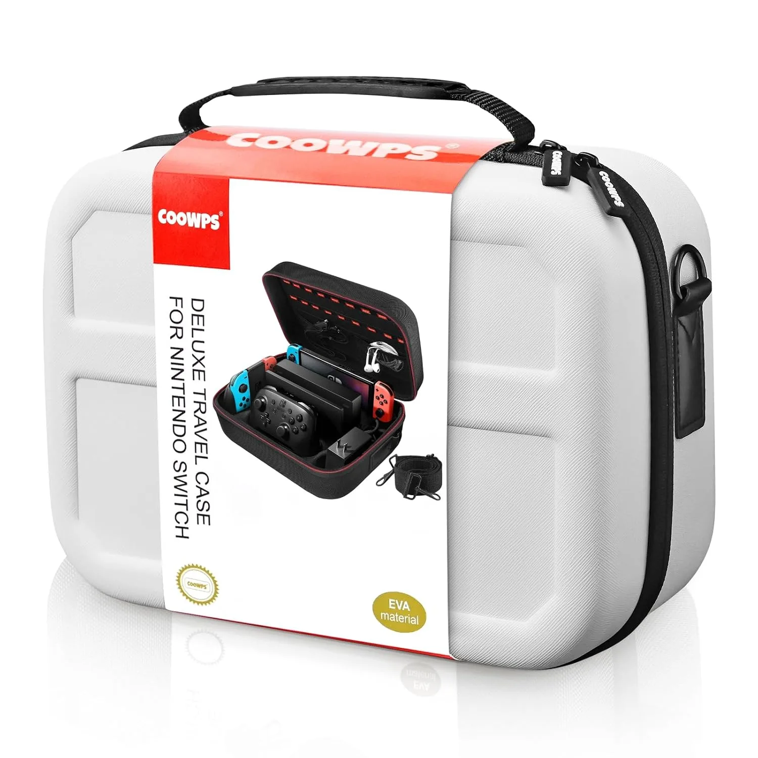 COOWPS Switch Case for Nintendo Switch & OLED Model, Travel Storage Case