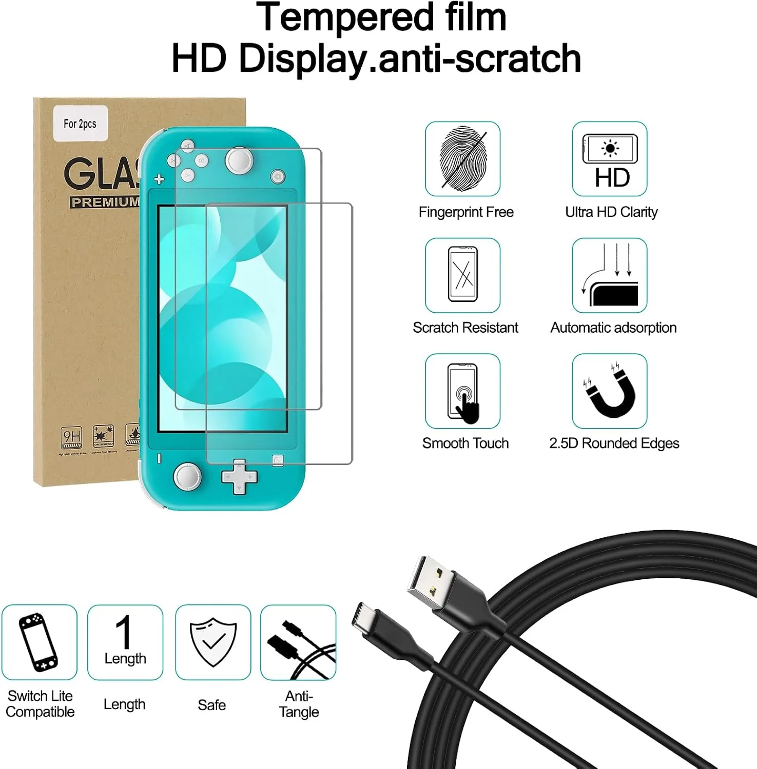Switch Lite Case 16-in-1 Accessories Bundle for Nintendo Switch Lite (2019)