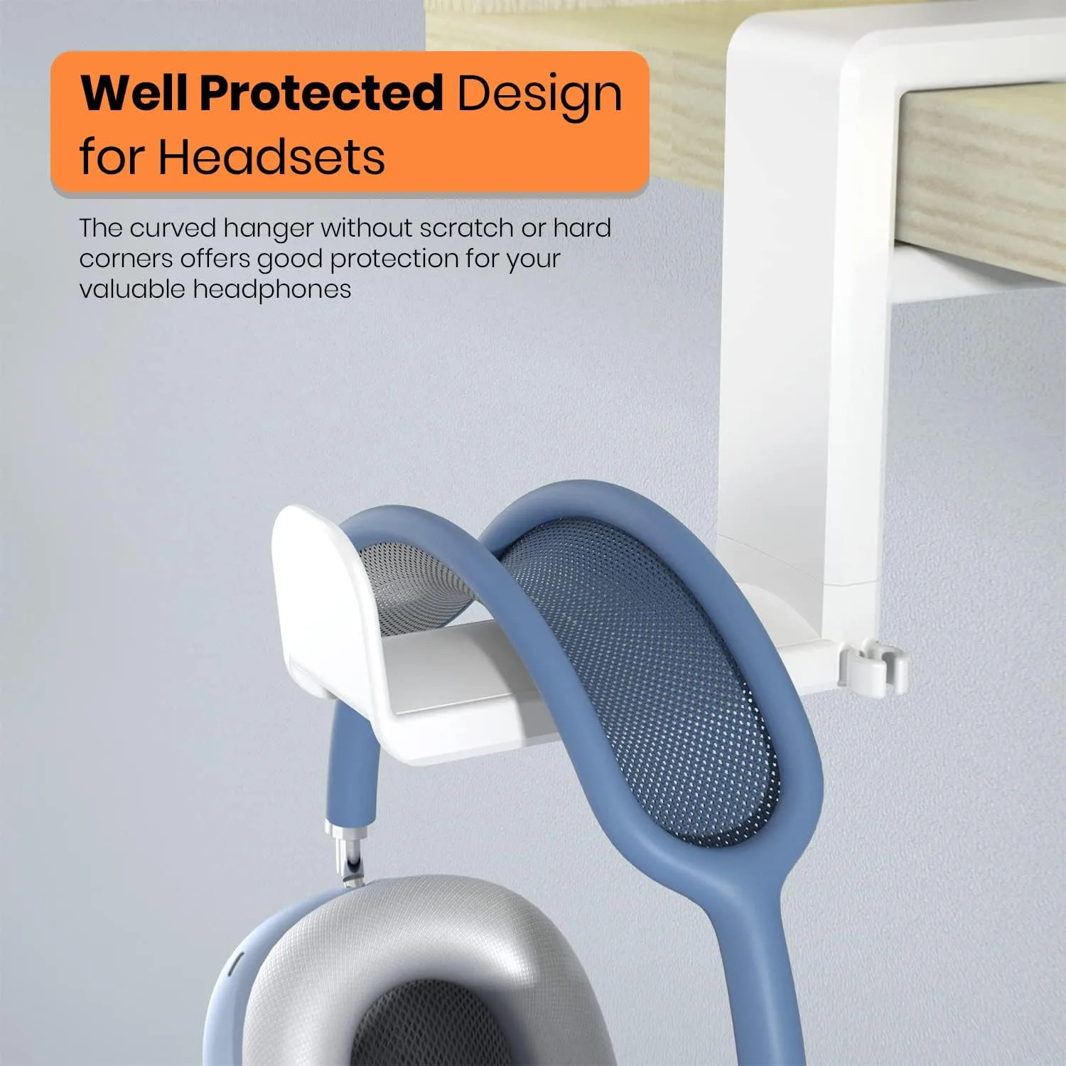EURPMASK 3-in-1 Rotating Headphone Stand w/2 Detachable Controller Holders