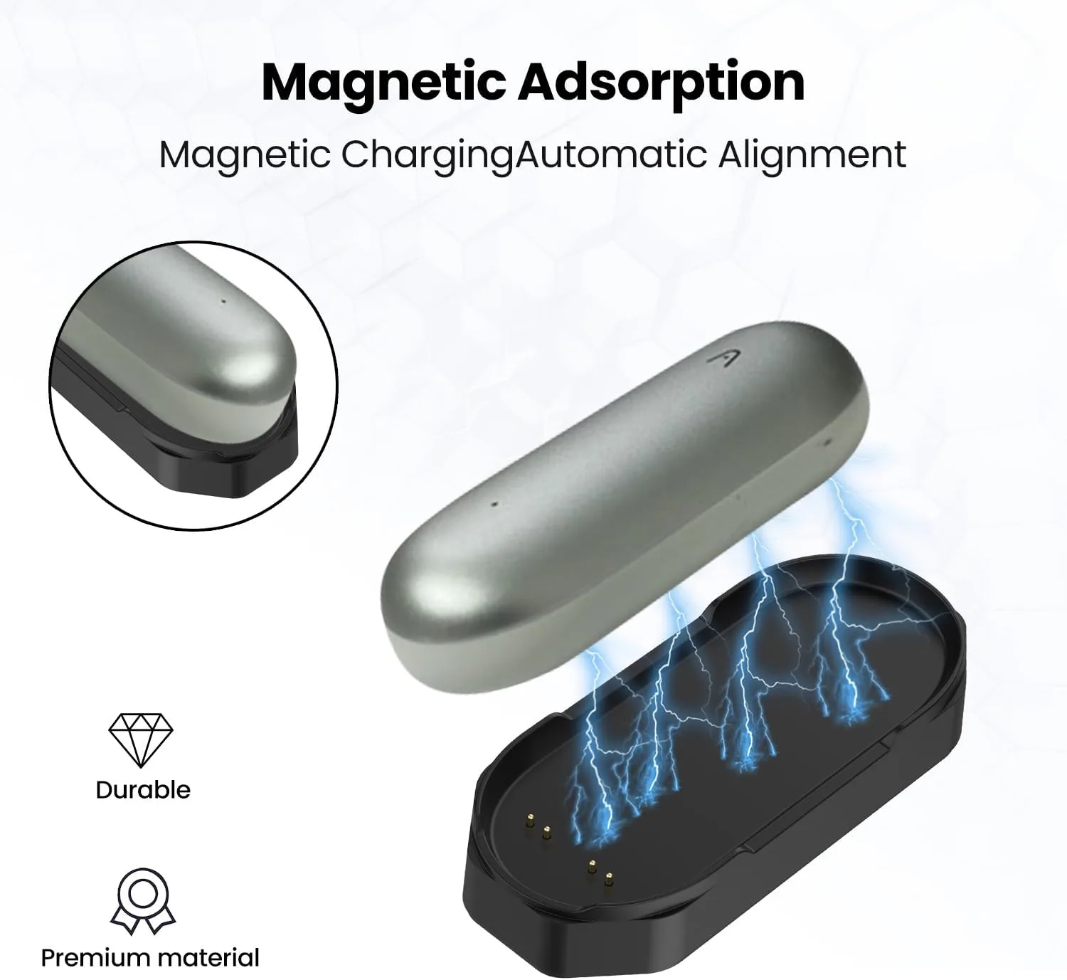 2Pack Charging Base for PLAUD Note Pin Charger, Magnetic Charging Stand Charging Base for PLAUD NotePin Voice Recorder (Black&White)