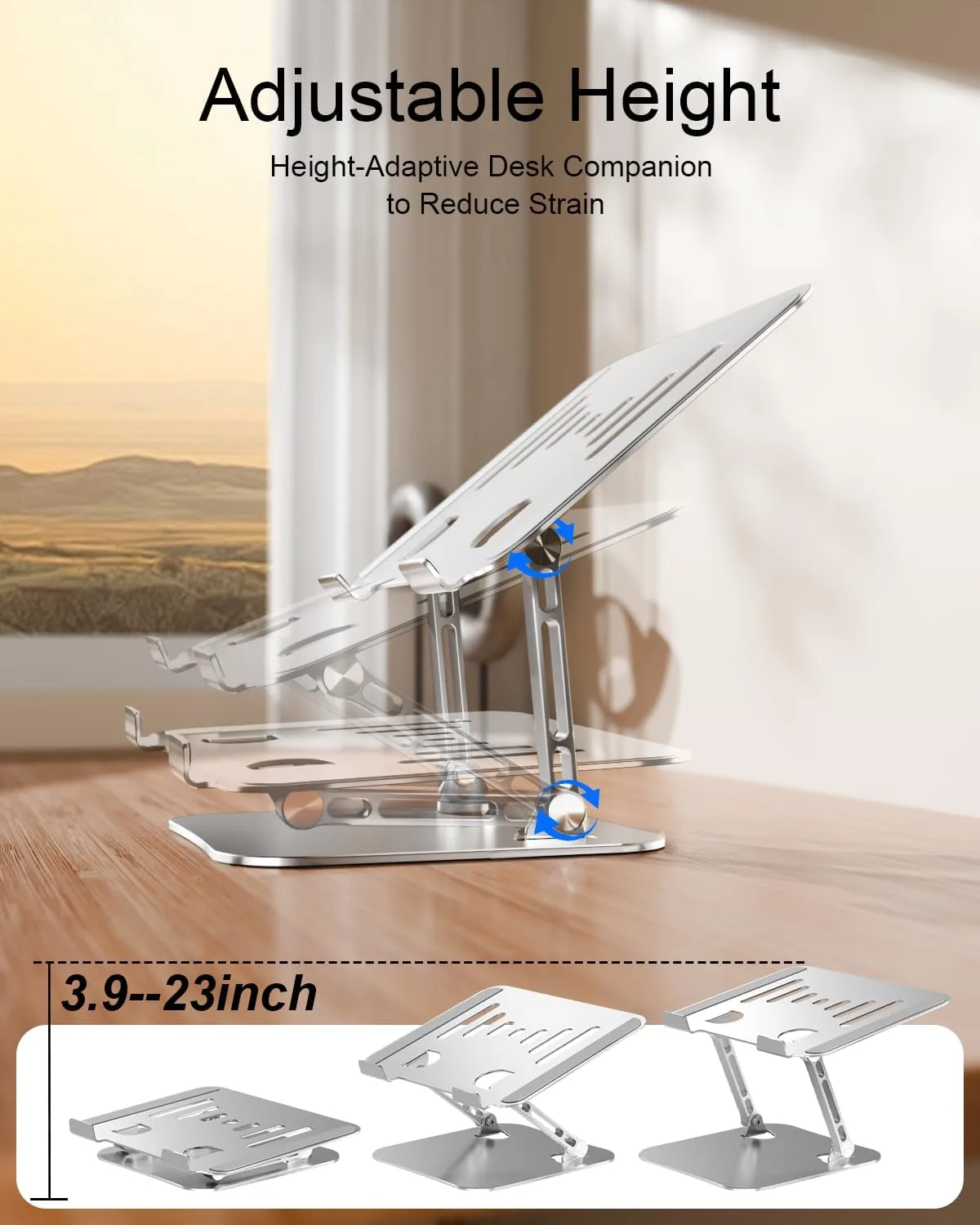 Laptop Stand for Desk, Metal Computer Stand Laptop Riser Holder