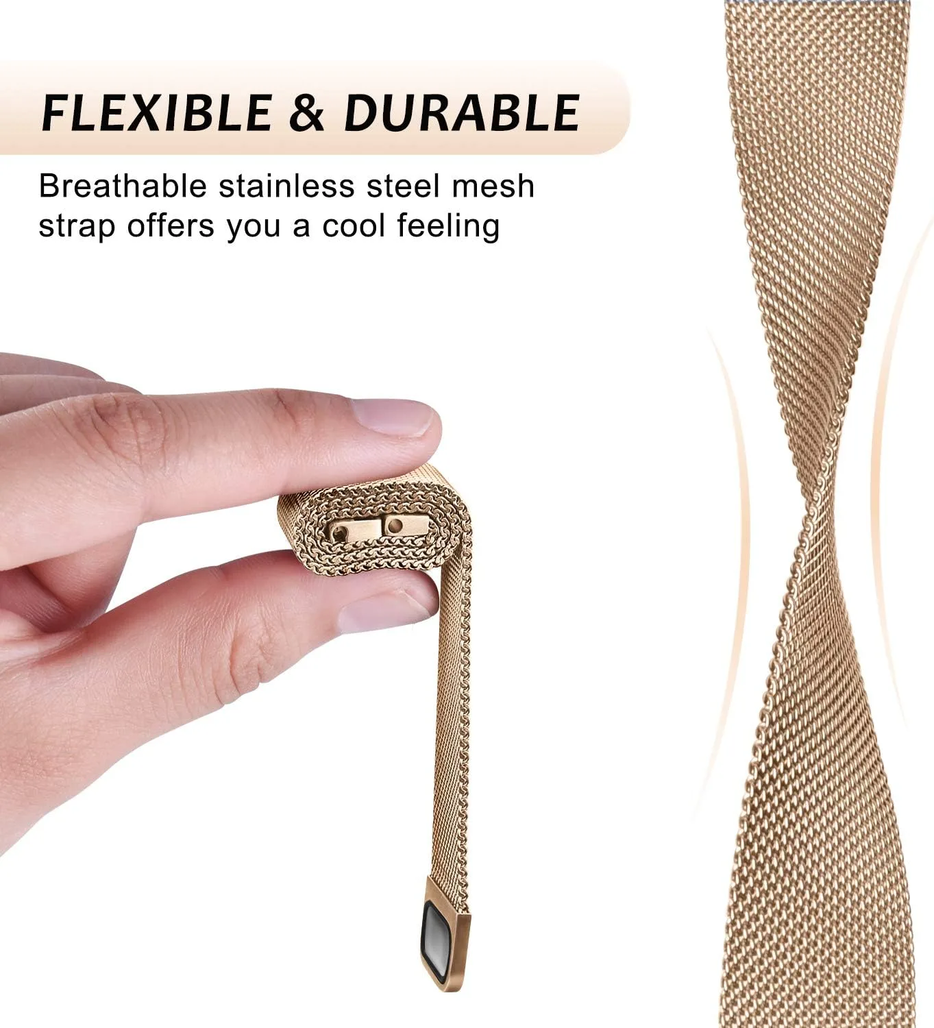 Watch Bands 20mm 22mm Quick Release Watch Strap, Stainless Steel Mesh Replacement Strap for Women Men