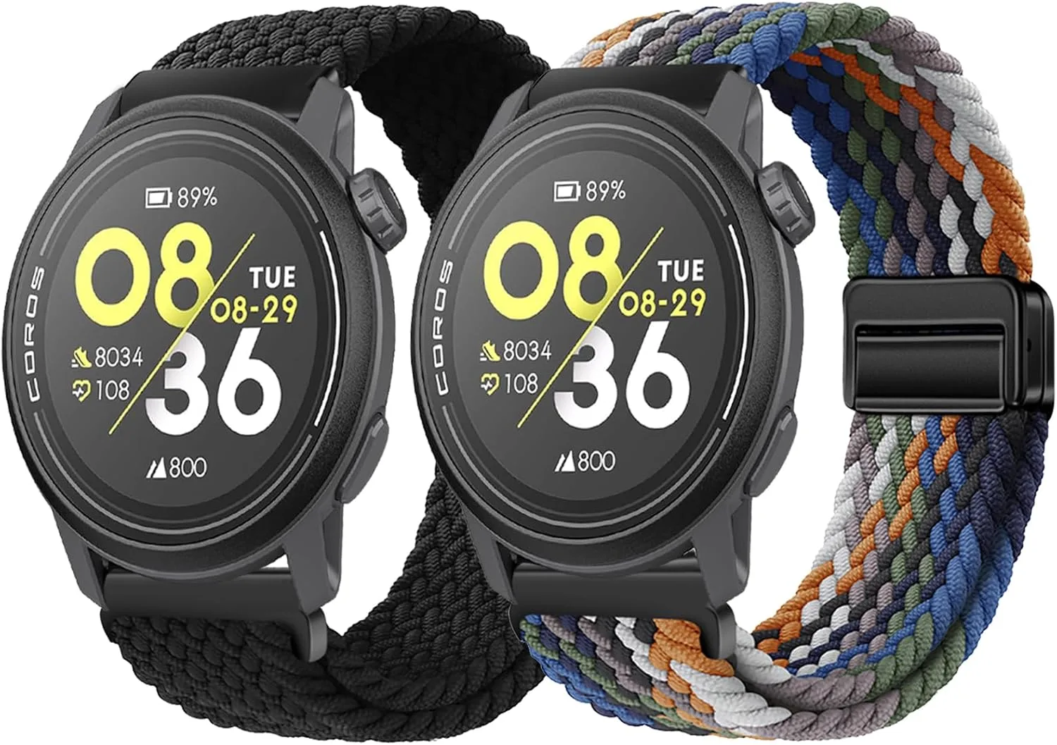 2 Pack Nylon Magnetic Band for COROS PACE 4/3/APEX 2 PRO/APEX PRO/APEX46mm