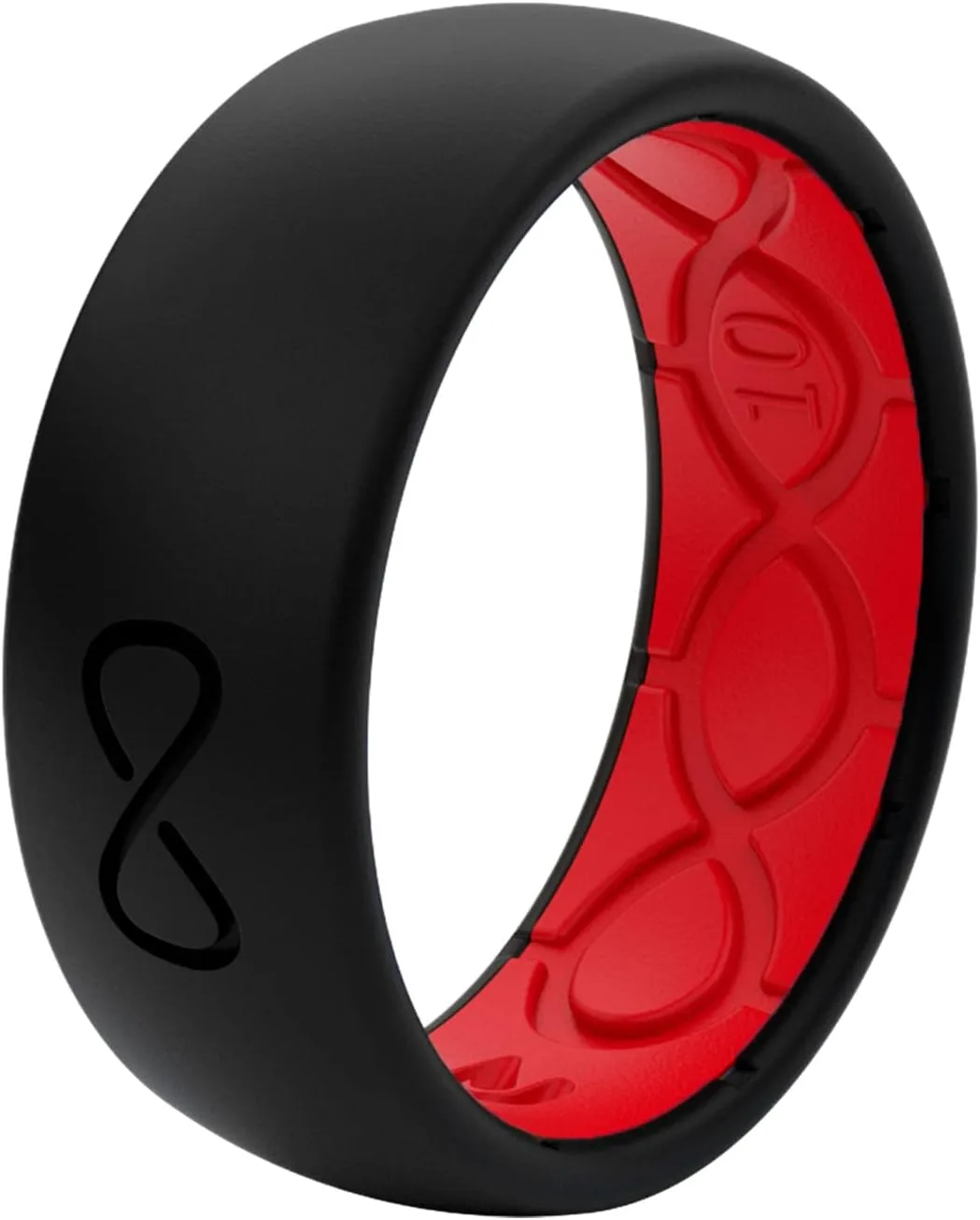 Groove Life Silicone Ring for Men, Breathable Rubber Wedding Band, Flexible