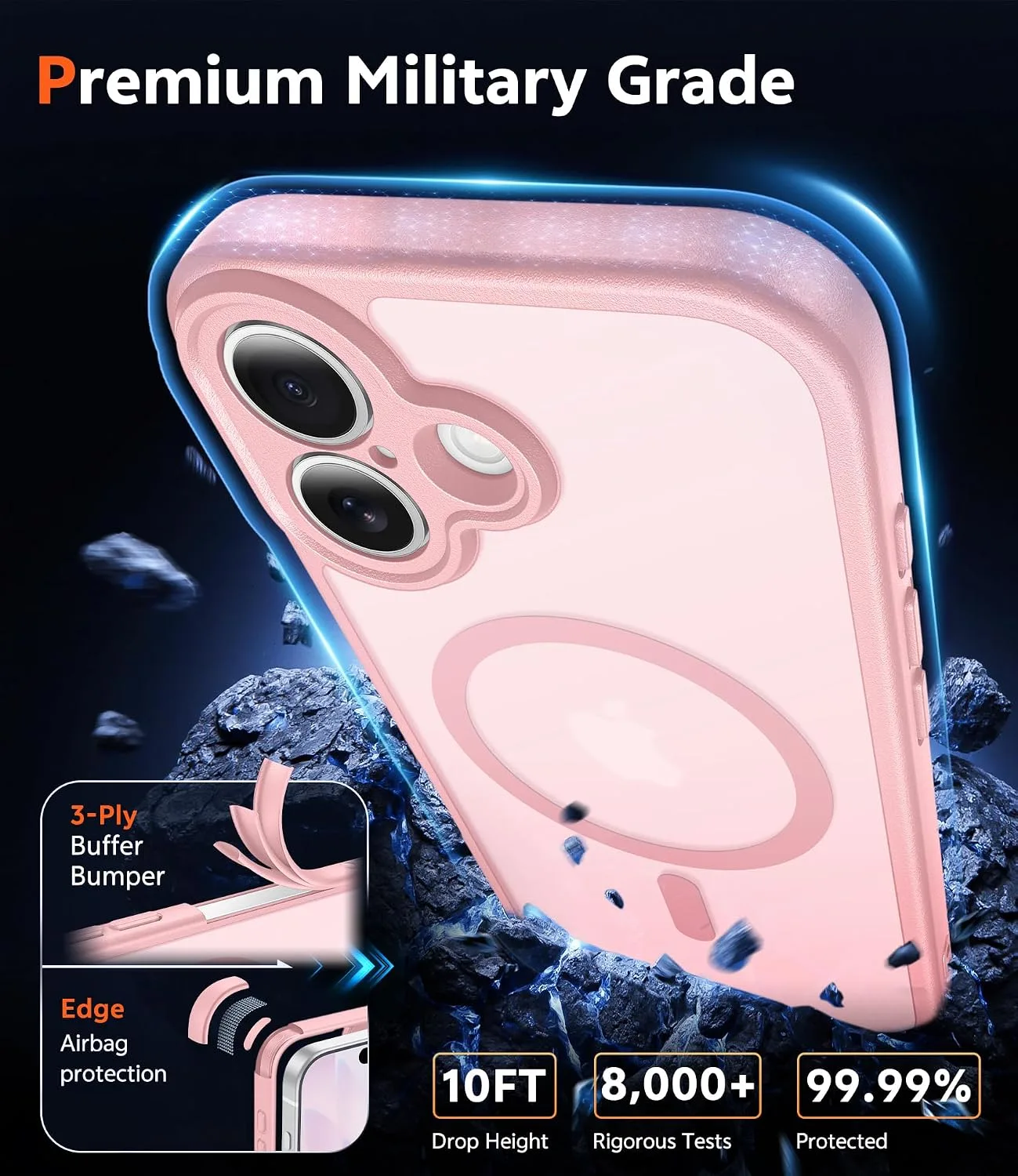 FNTCASE for iPhone 17 Phone Case Compatible with Magsafe Matte Phonecase