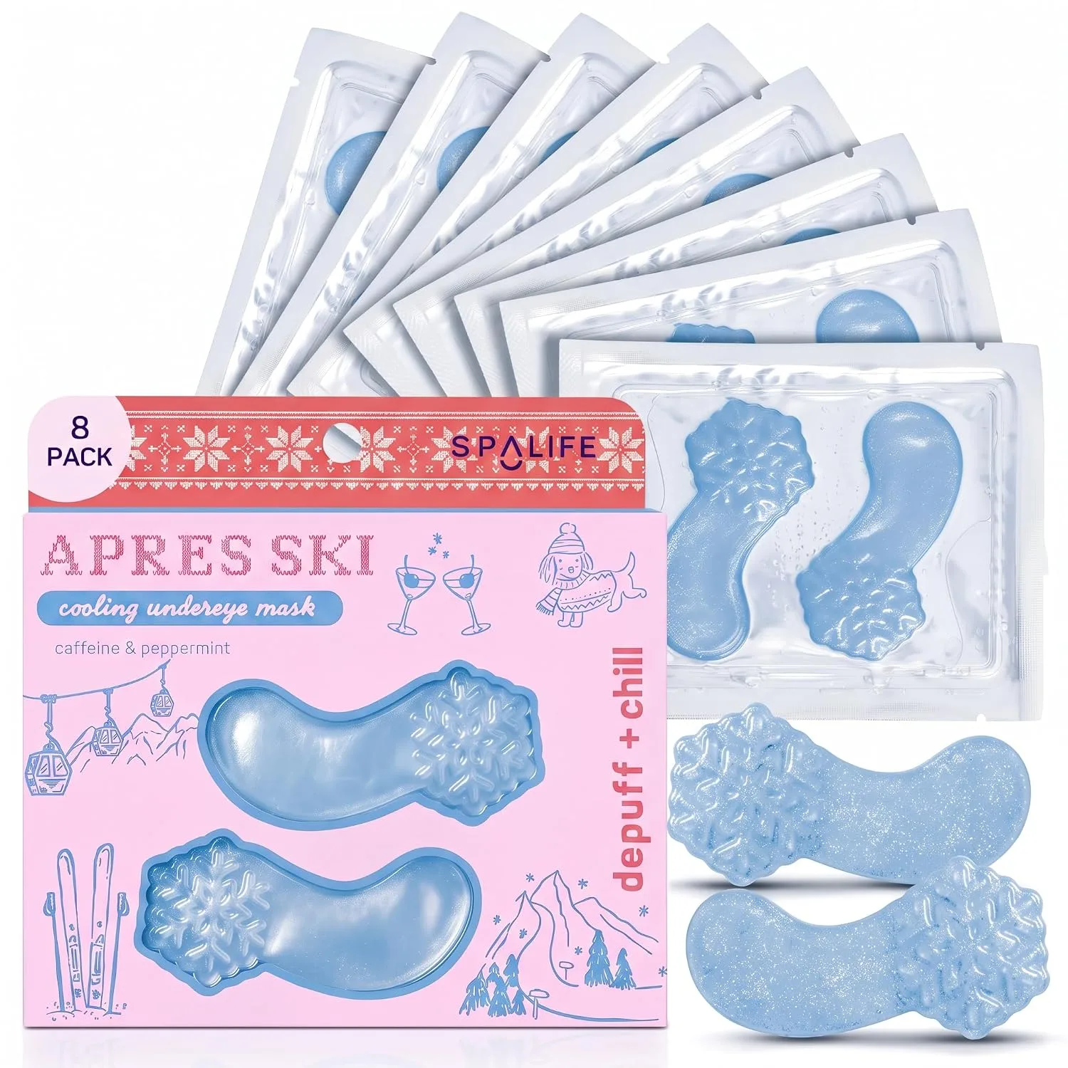 Parche facial para contorno de ojos SpaLife Apres Ski Cooling