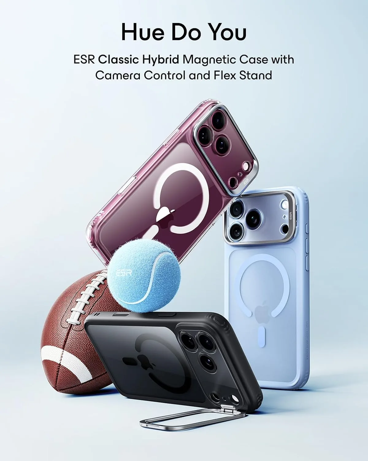 ESR Classic Hybrid for iPhone 18 Pro Max/17 Pro Max Case with Flex Stand