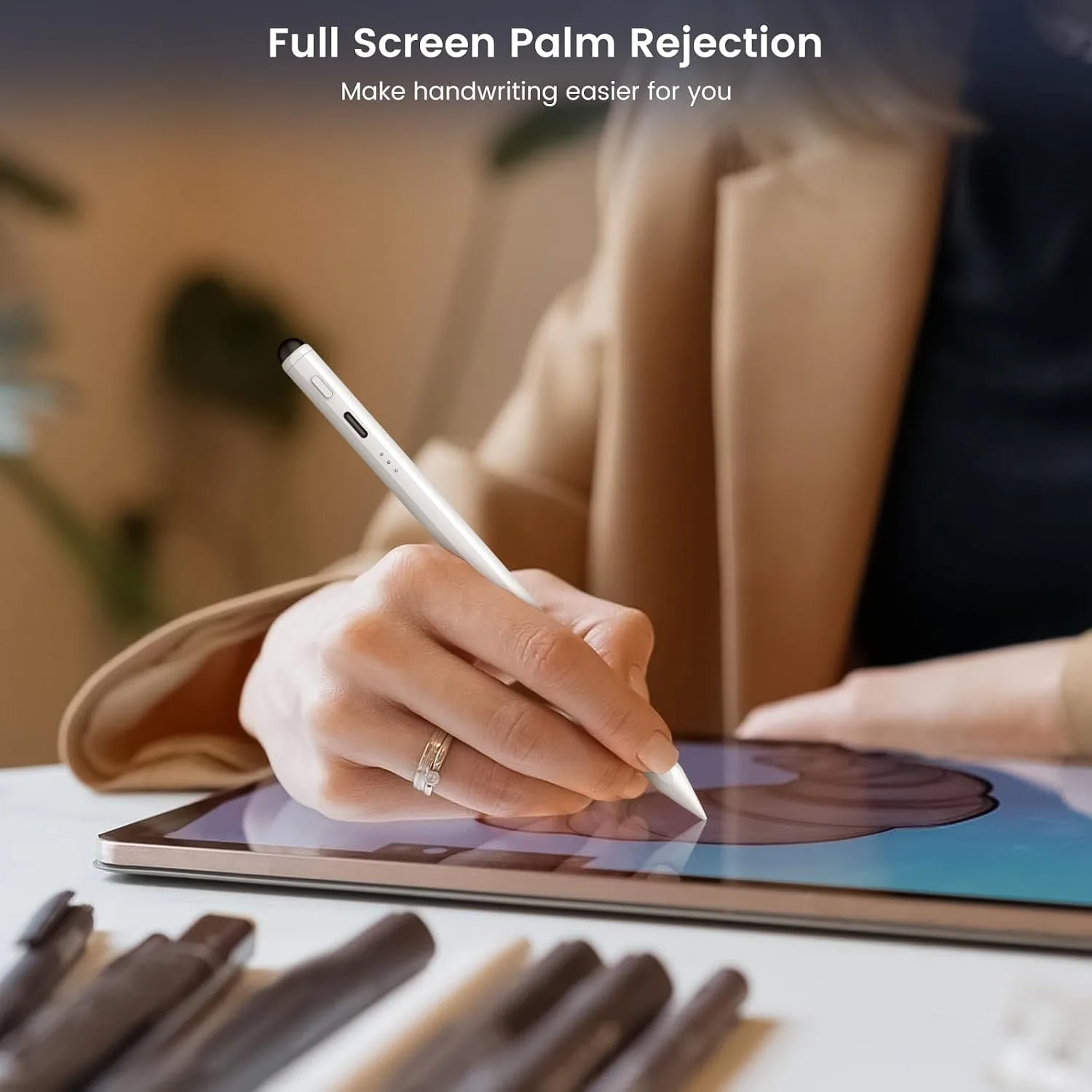 STYLUSHOME Pencil for Apple iPad, Stylus Pen for iPad,2X USB C Fast Charge