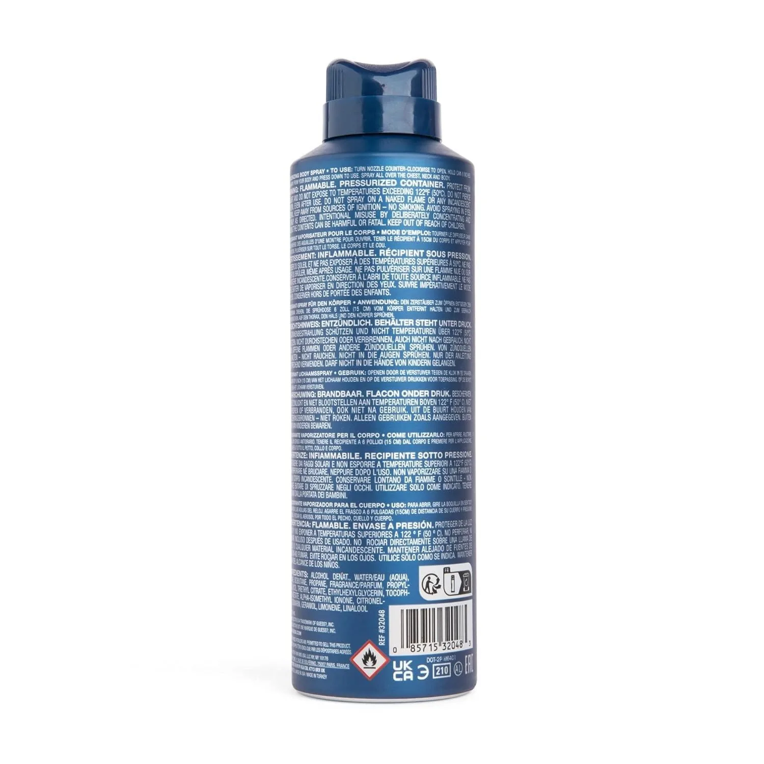 Guess Men Body Spray, 6 Ounce | Seductive Homme Blue | Pack of 2