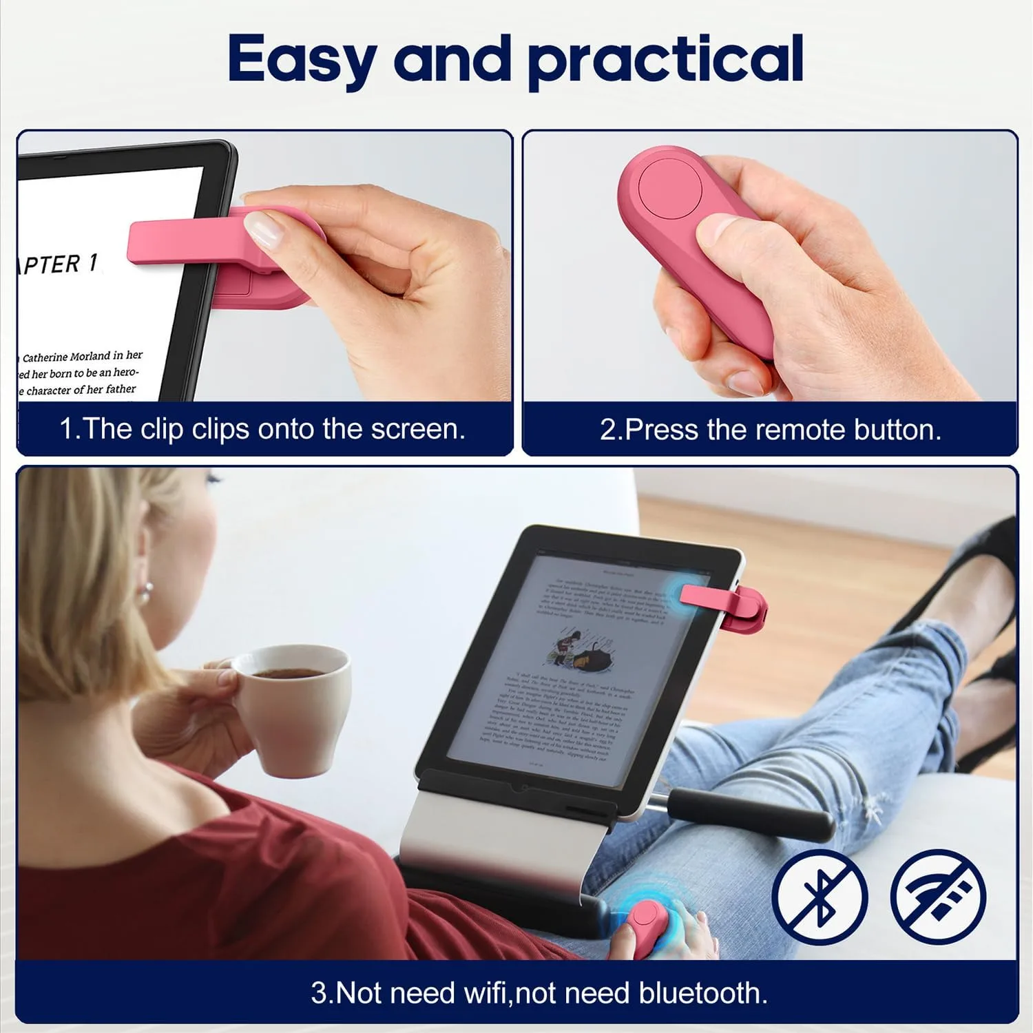 Page Turner for Kindle Remote Control for iPhone iPad Tablets eReaders