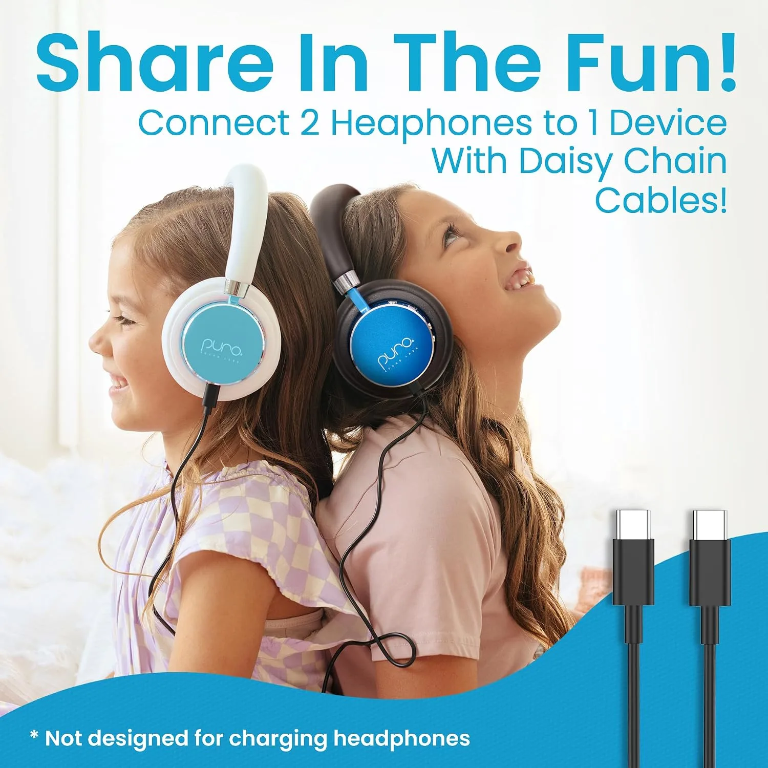 Puro Sound Labs - Kids Headphones, Volume-Limiting 85dB, BT2200 Plus, Teal
